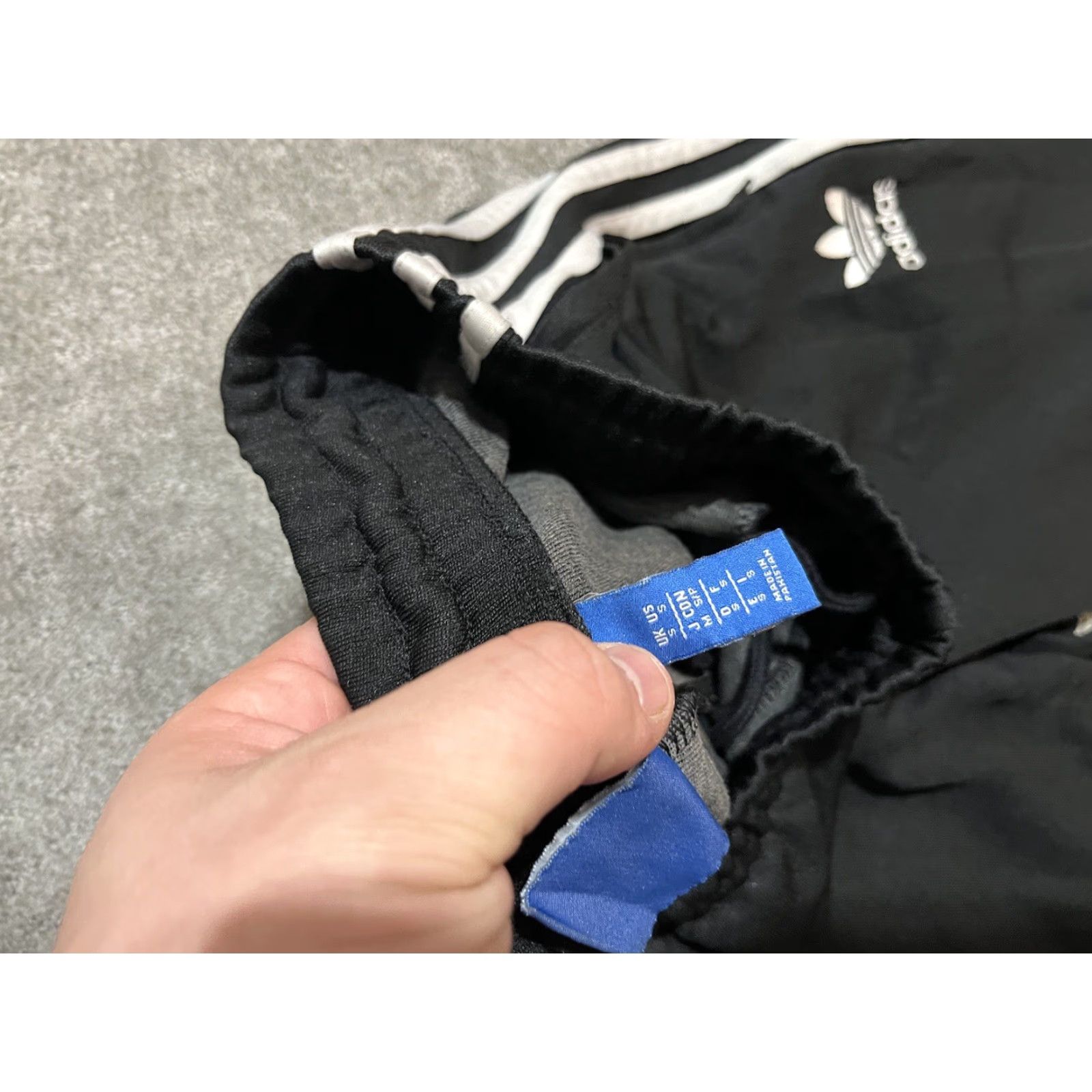 Adidas Adidas Black Cuffed Tracksuit Bottoms Men's Activewear US Small Football Gym Size 36R - 5 Thumbnail