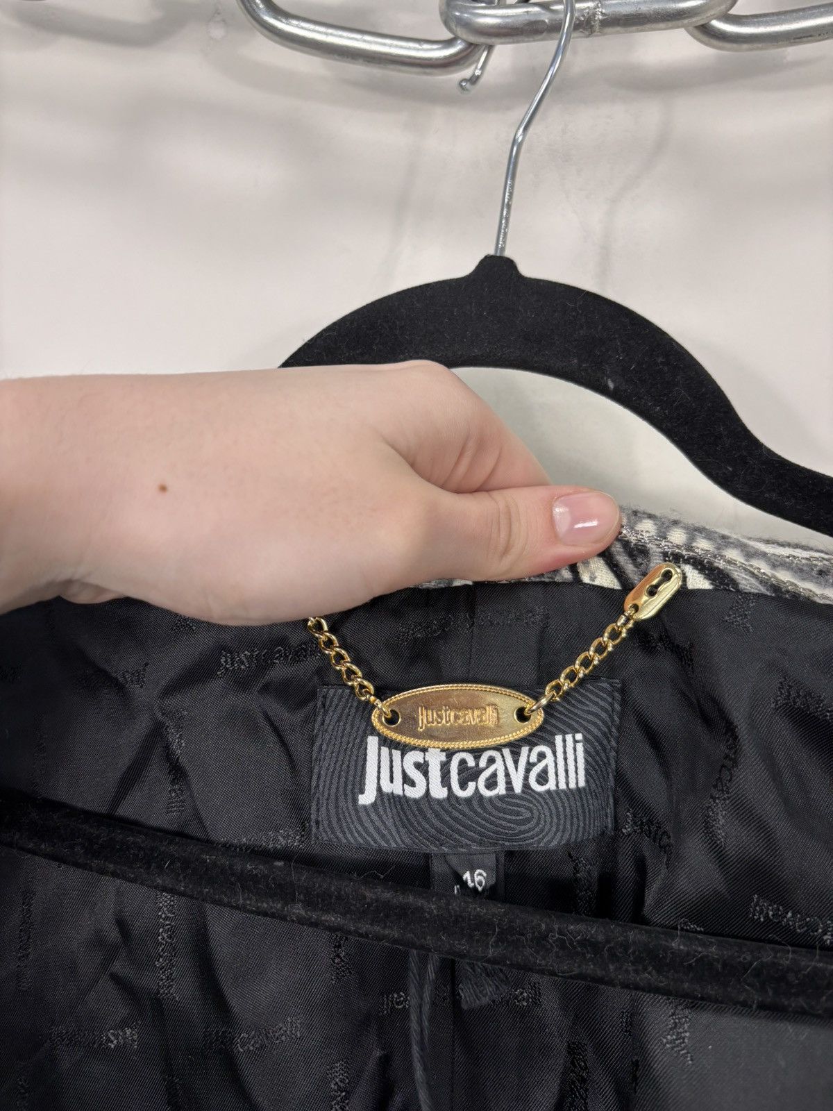 Just Cavalli Just Cavalli Women’s Baroque Print Wool Blend Jacket Size L / US 10 / IT 46 - 14 Thumbnail