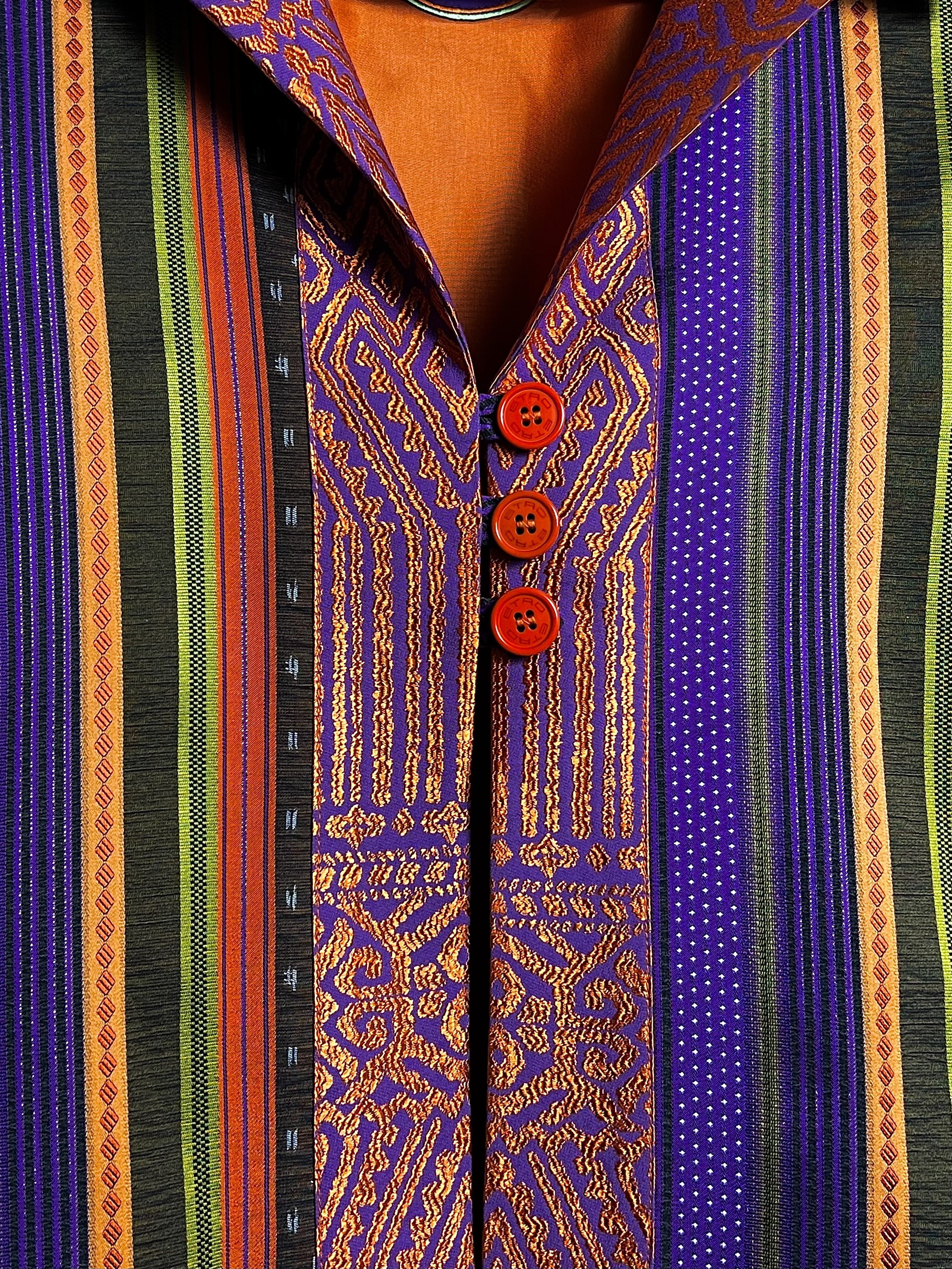 Etro Etro Striped Silk Multicolor Light Jacket Blazer Size M / US 6-8 / IT 42-44 - 10 Thumbnail
