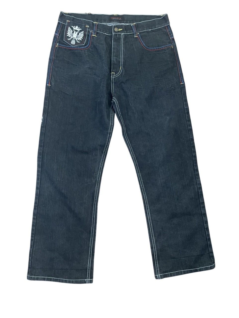 Affliction Rep Ape Embroidery Jeans Size US 36 / EU 52 - 2 Thumbnail