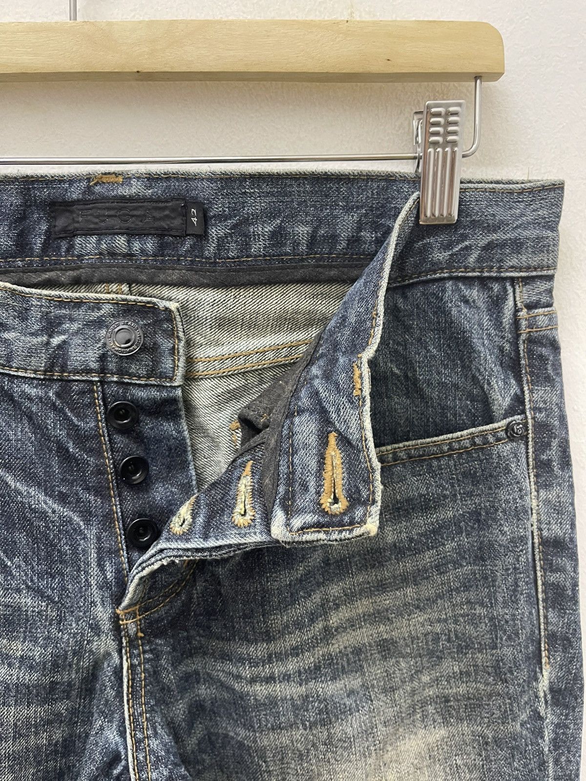 GOSTAR DE FUGA Rare Vintage FUGA Flare Wide Leg Distressed Jeans Size US 31 - 8 Thumbnail