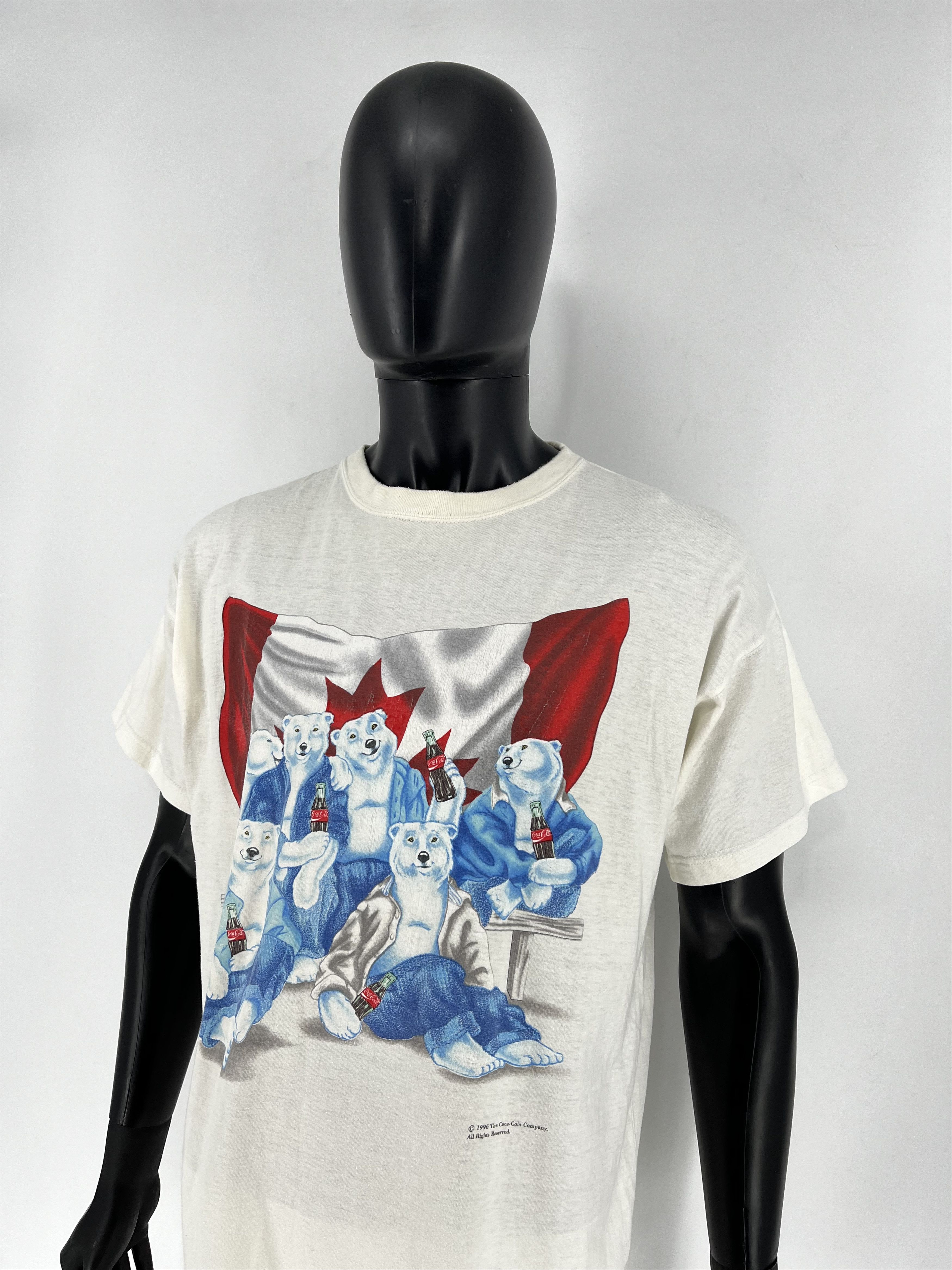 Coca Cola × Vintage Vintage 1996 Single Stitch Coca-Cola Heather Gray Graphic Size US XL / EU 56 / 4 - 4 Thumbnail