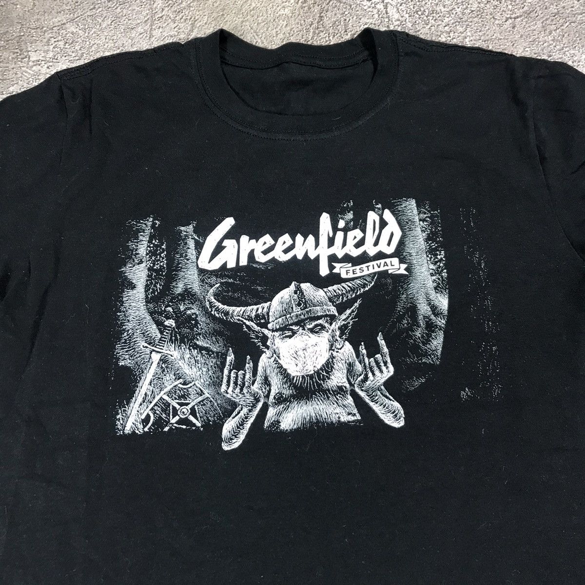 Vintage Vintage Y2K Greenfield Graphic Tee Band Goblin Grunge Slim M Size US M / EU 48-50 / 2 - 3 Thumbnail