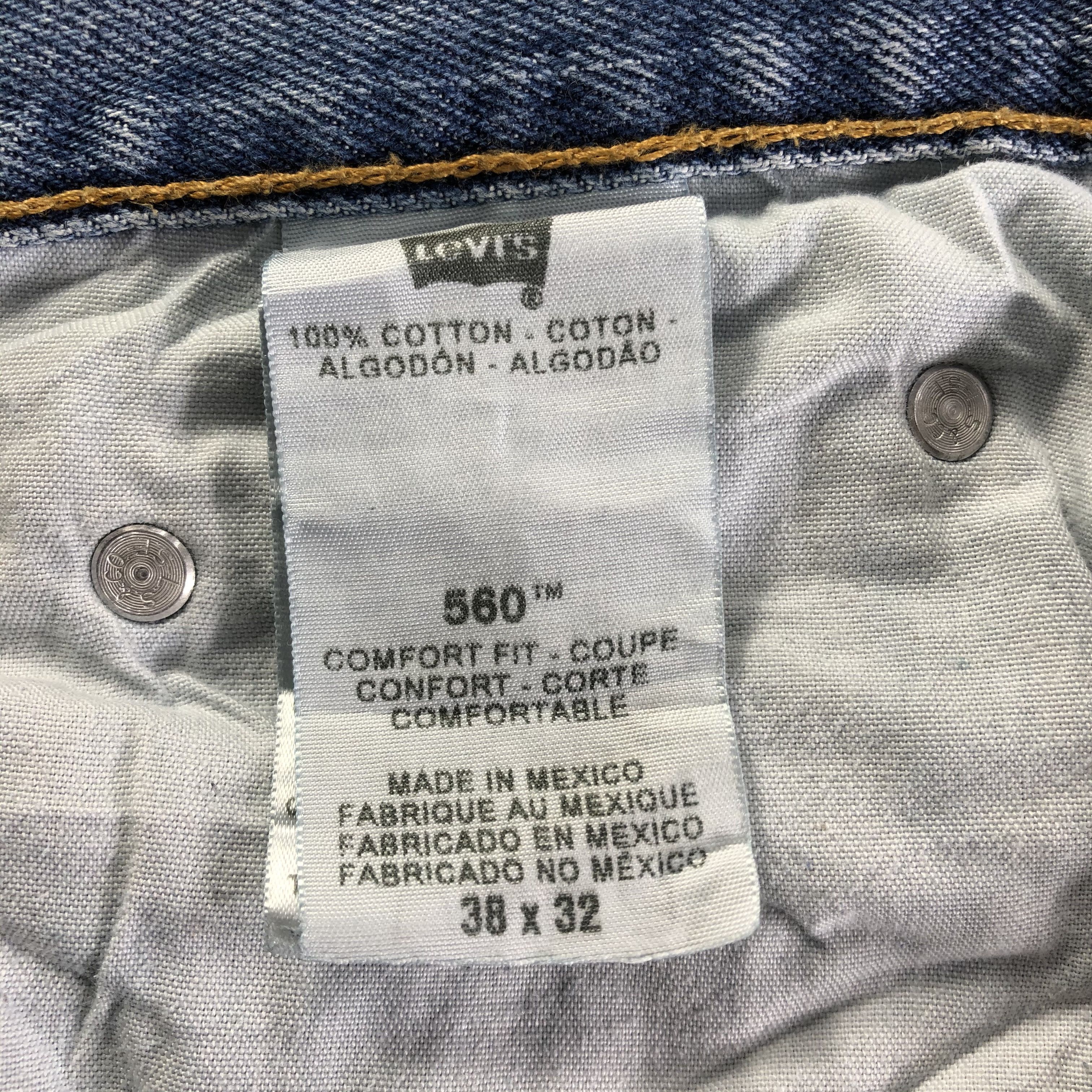 Levi's Vintage Blue Wash Levis 560 Jeans-J4524 Size US 38 / EU 54 - 10 Thumbnail