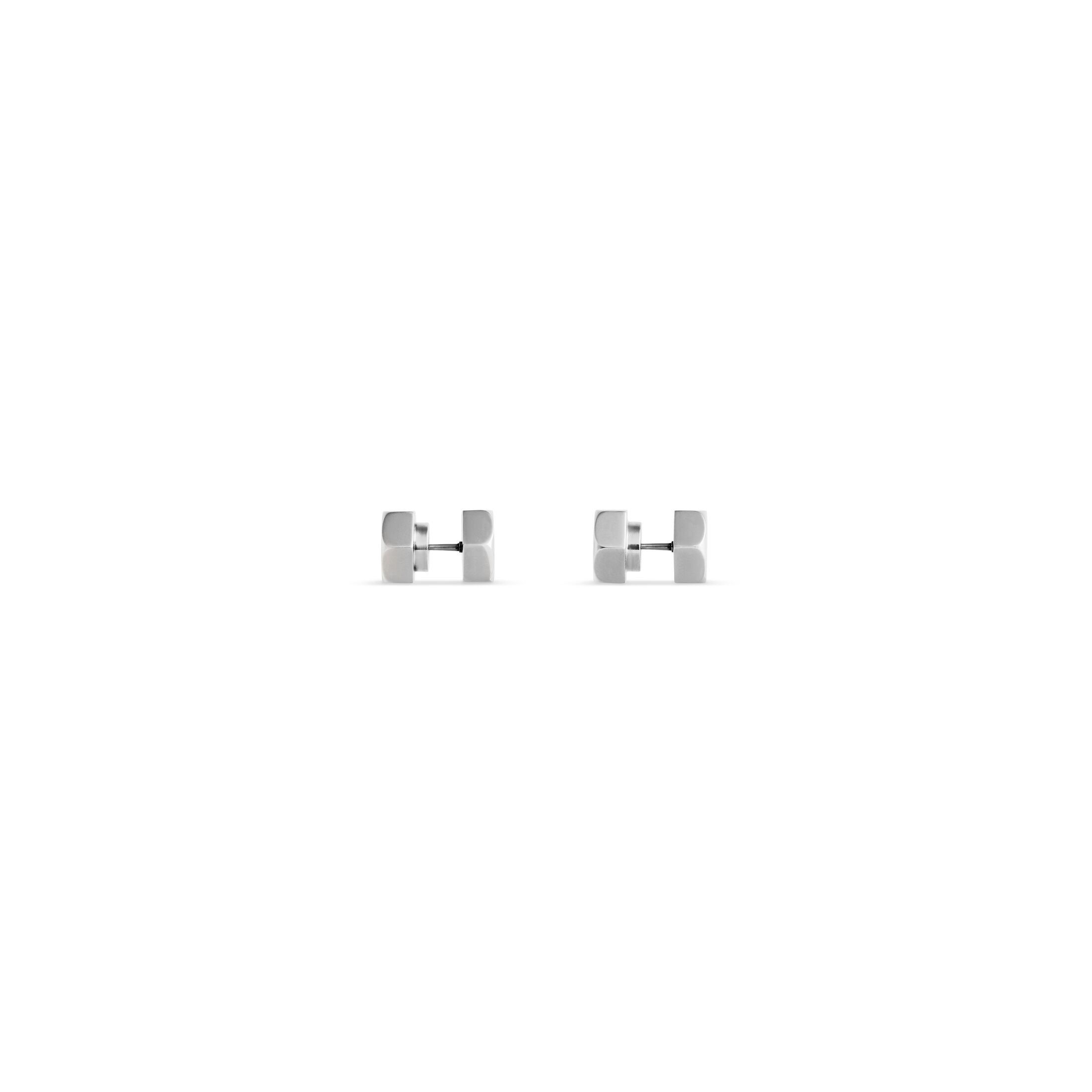 Balenciaga o1la1rc1a0426 Size: OS / Garage Double Screw Earrings Silver Size ONE SIZE - 3 Thumbnail
