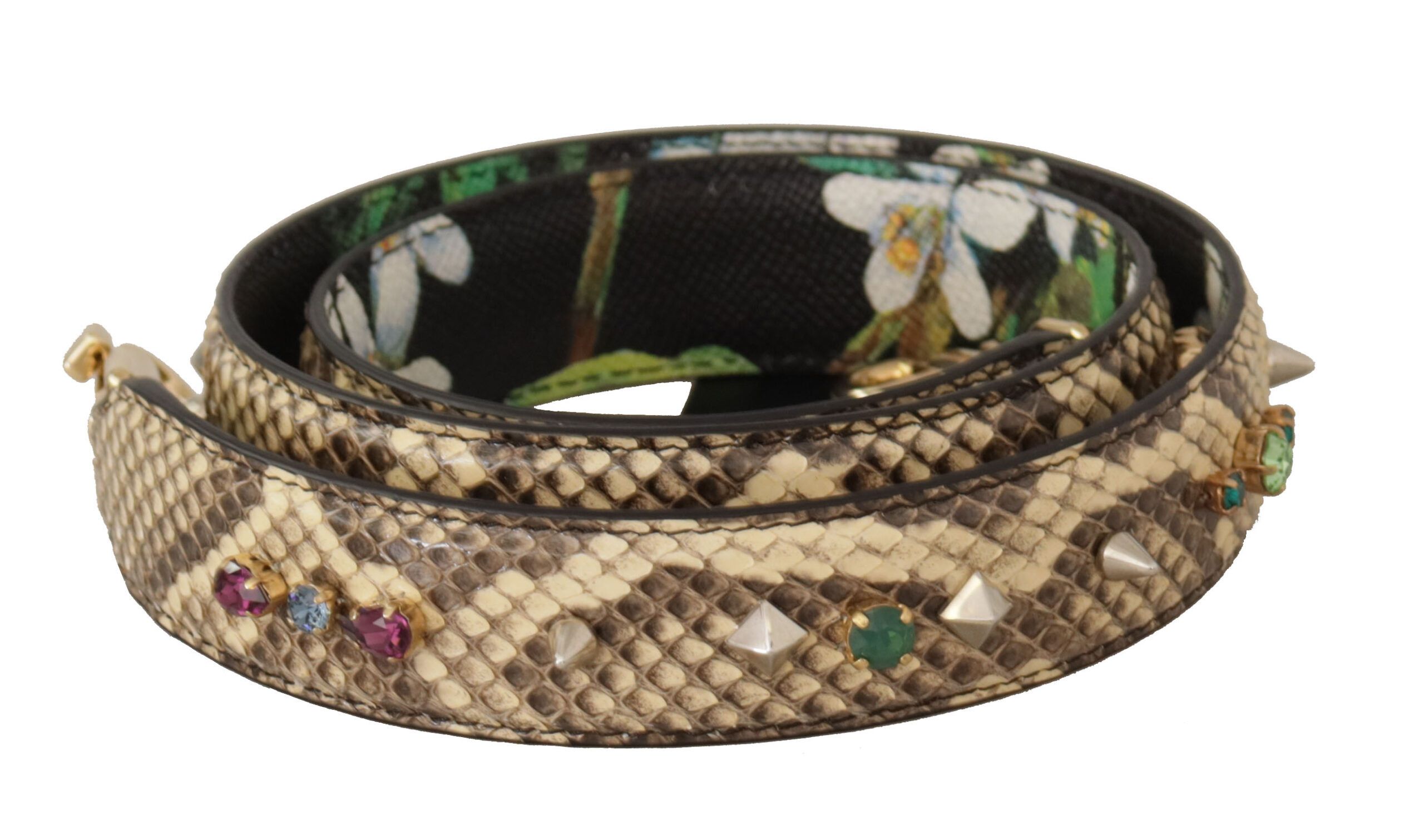 Dolce & Gabbana Elegant Beige Python Leather Shoulder Women's Strap Size ONE SIZE - 1 Thumbnail