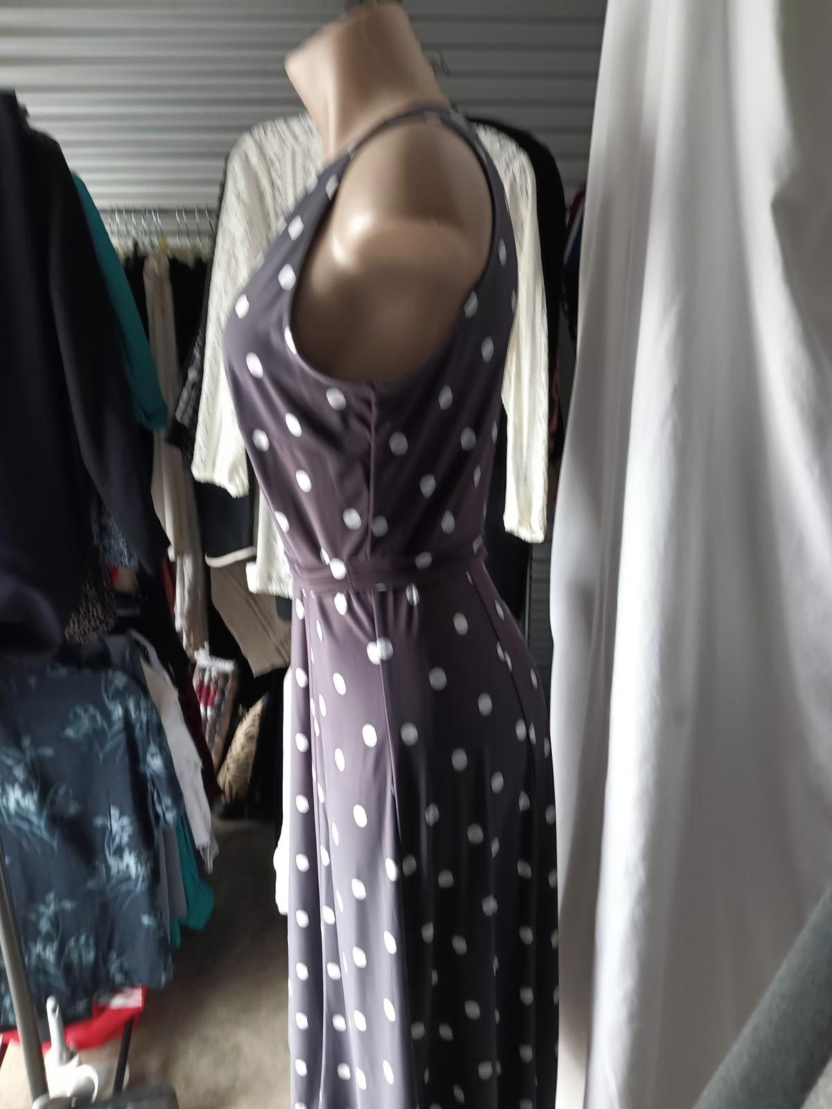 Massimo Dutti Dotti Polka Dot Dress - Elegant Maxi Style Size S / US 4 / IT 40 - 3 Thumbnail