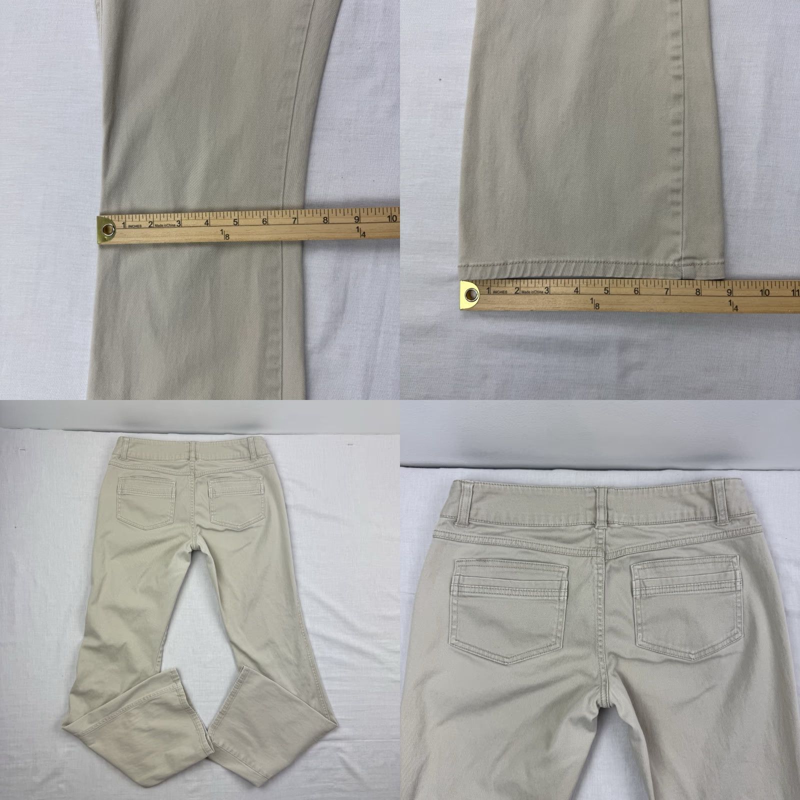 Vintage VINTAGE BeBop Khakis Pants Womens 7 Bootcut Beige 90s Y2K Hippie Hipster Flare Baggy Casual Size 28" / US 6 / IT 42 - 9 Thumbnail
