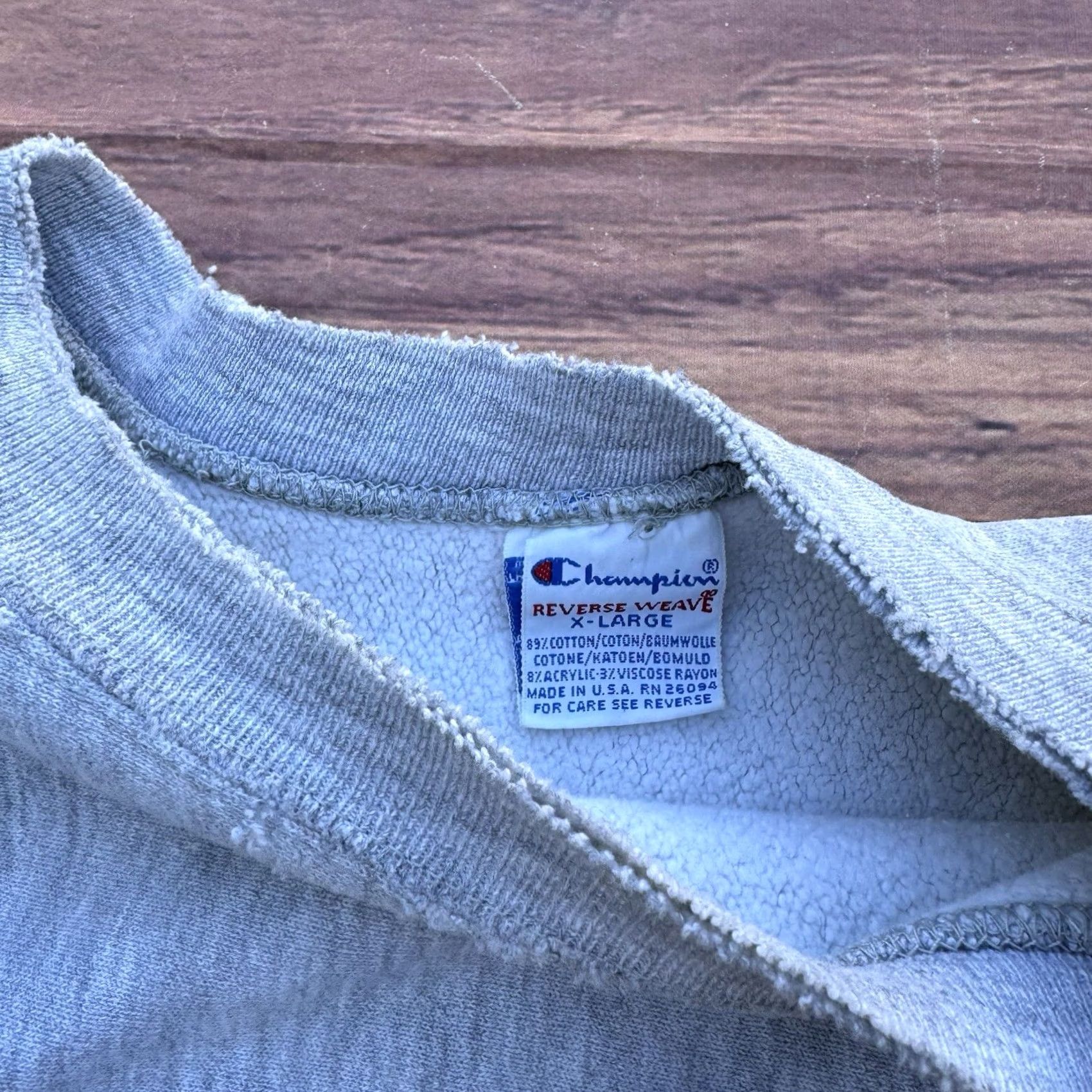 Champion VINTAGE Champion Penn State Reverse Weave Sweatshirt Mens XL Gray 90s Crew Neck Wrestling Size US XL / EU 56 / 4 - 4 Thumbnail