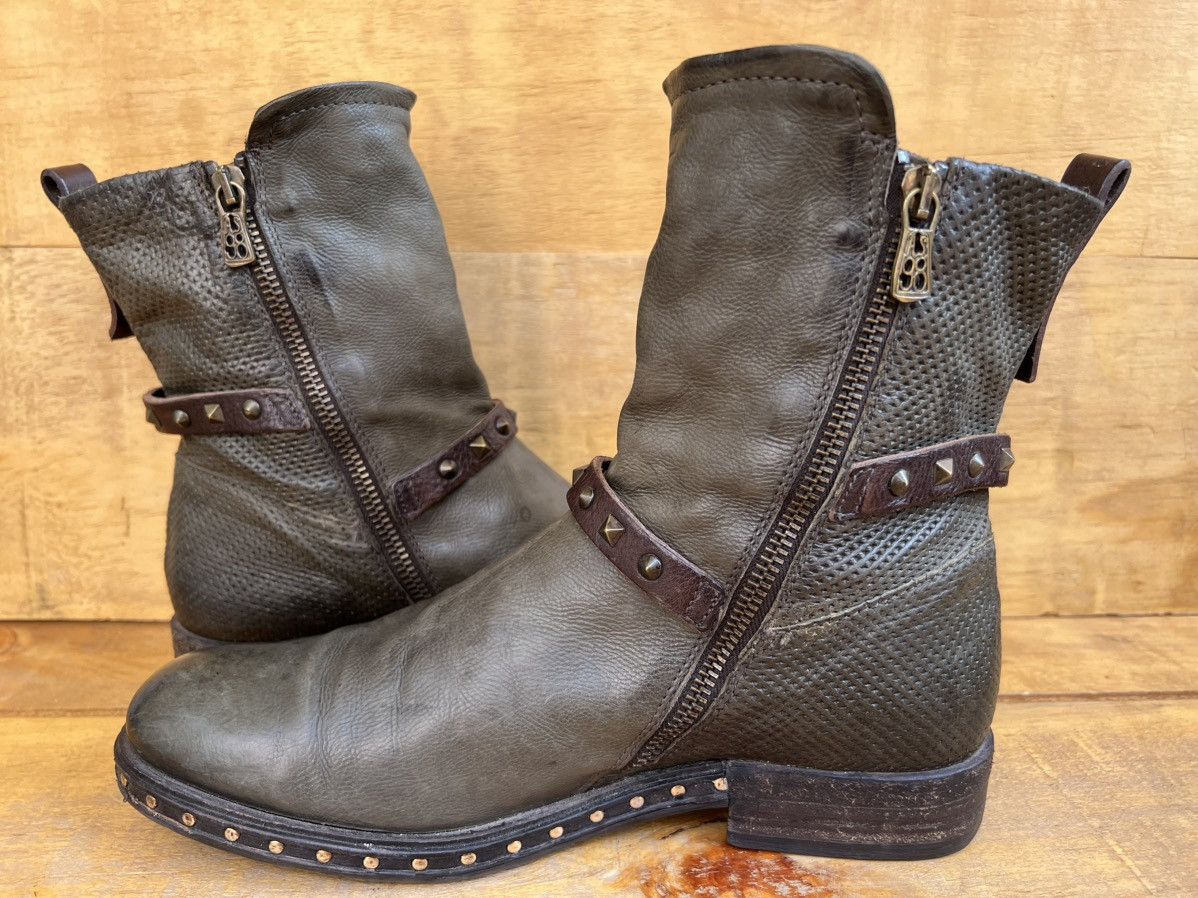 A.S.98 Airstep A.S.98 green leather ankle boots Size US 10 / IT 40 - 7 Thumbnail