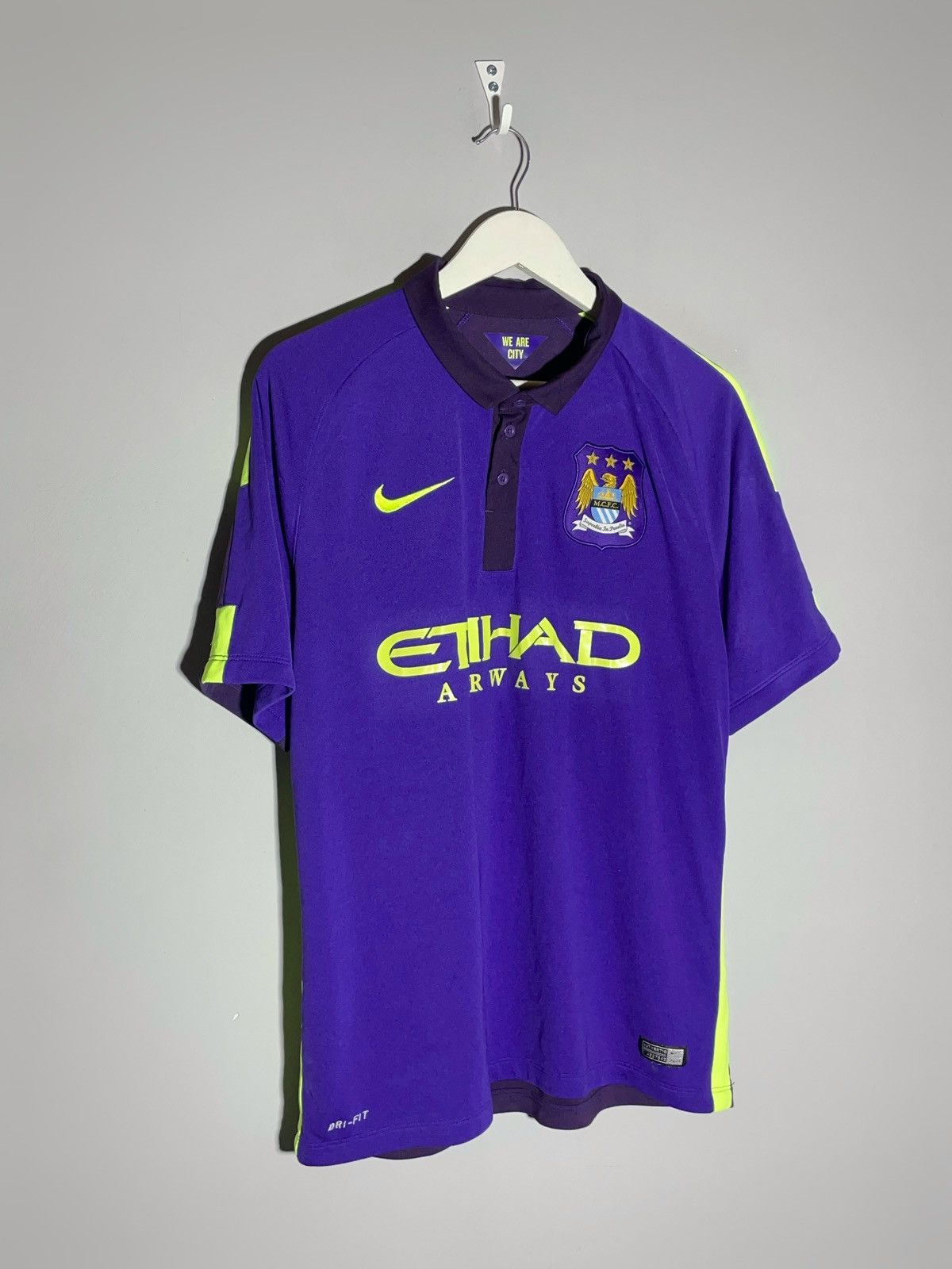 Nike Manchester City Nike 2014/15 Third Y2k Football Shirt Size US L / EU 52-54 / 3 - 2 Thumbnail