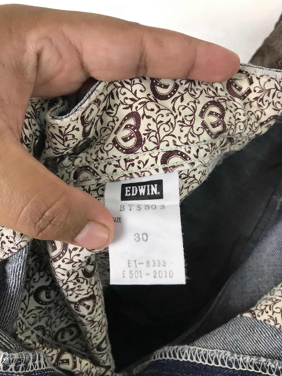 Edwin 💥 EDWIN PAIN SPLASH DISTRESS JEANS Size US 34 / EU 50 - 10 Thumbnail