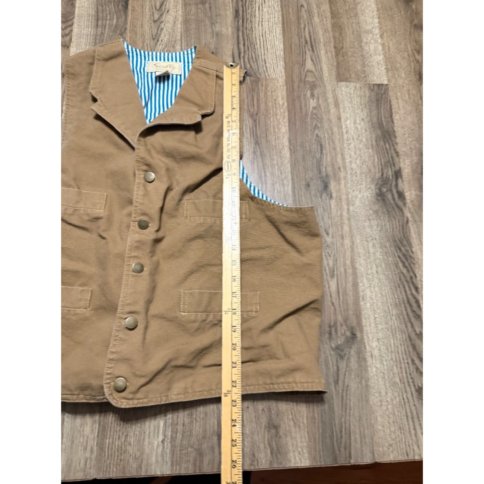 Scully VINTAGE Scully Jacket Women XL Brown Khaki Vest Button Up Shirt Size XL / US 12-14 / IT 48-50 - 6 Thumbnail