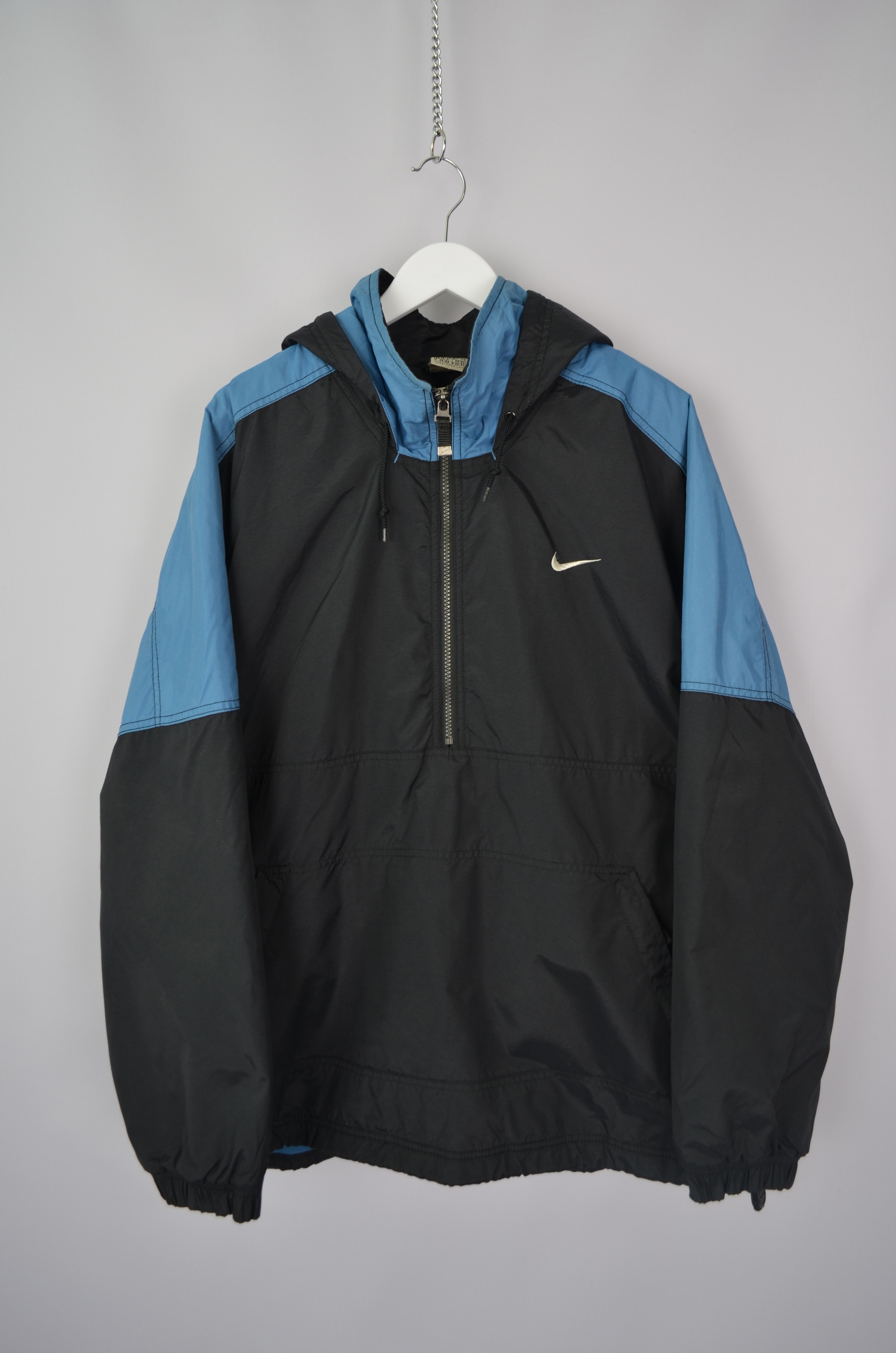 90s Vintage Nike 1/4 Zip Embroided Logo Nylon Anorak Jacket