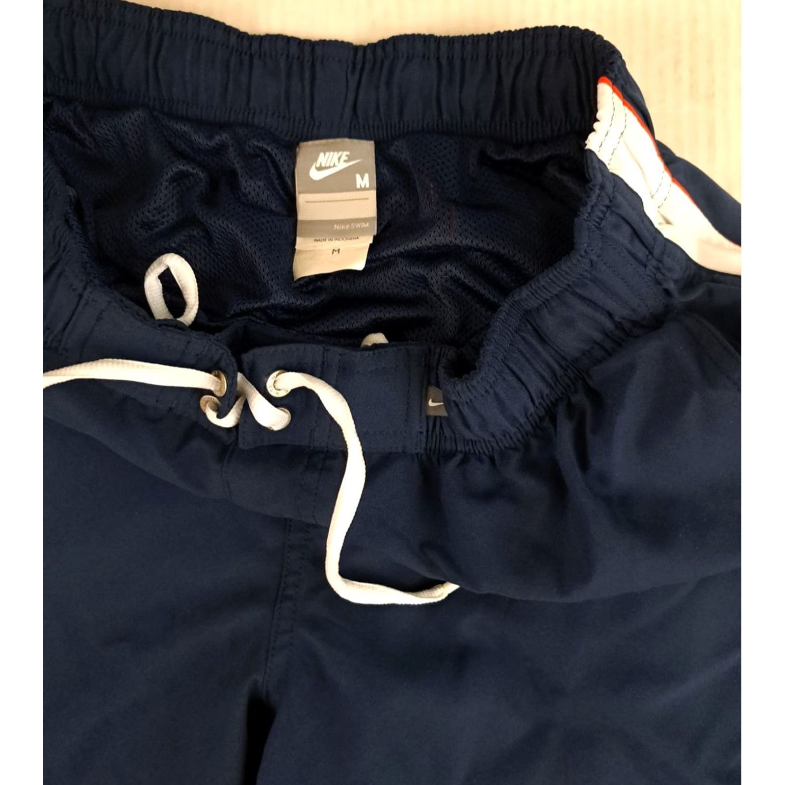 Nike VINTAGE Nike Swimming Shorts 1990s Medium EUC Athletic Basketball Men Blue 30 in Inseam 10 in Drawstring Pockets Solid Summer Spring 90s Sports Size US 31 - 2 Thumbnail