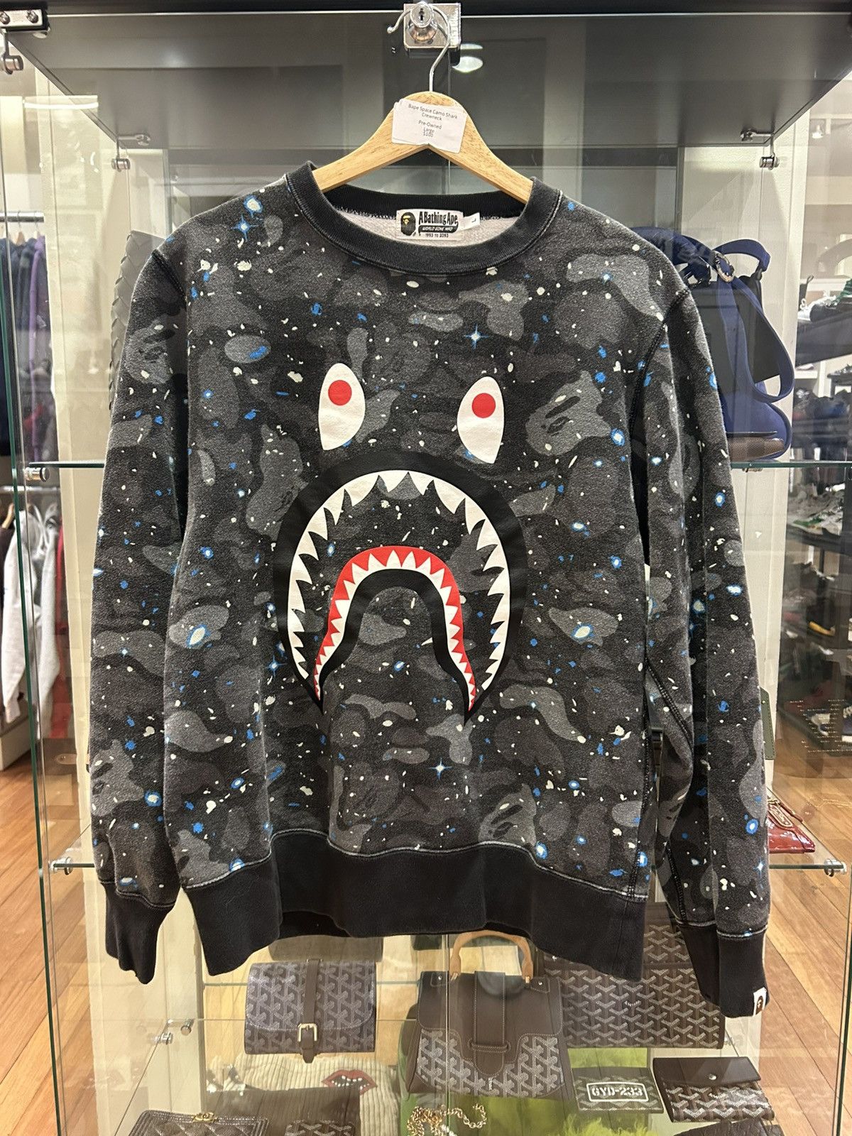 Bape Bape Space Camo Shark Crewneck Size US L / EU 52-54 / 3 - 1 Thumbnail