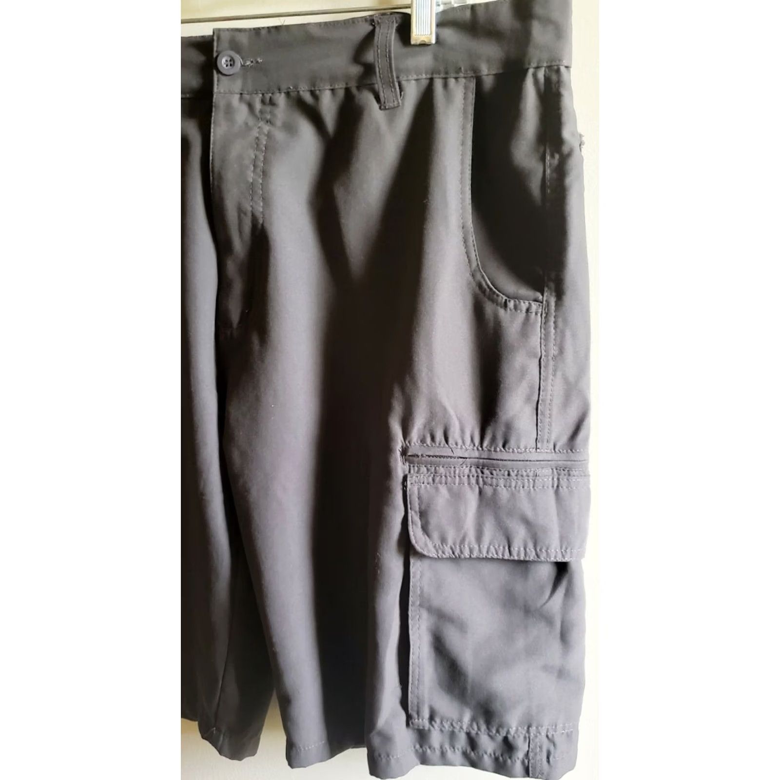 Burnside Burnside Men's Bermuda Shorts Solid Gray 36 Inseam 11" Regular Waist 36 Cotton Blend Casual Vintage: No Size US 36 / EU 52 - 2 Thumbnail