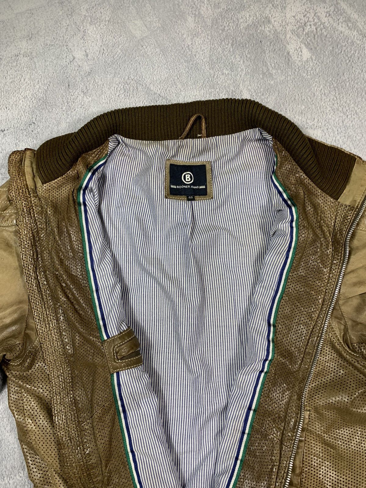 Bogner × Leather × Vintage Vintage Y2K Bogner Leather aviator flight Jacket military 48 Size US M / EU 48-50 / 2 - 4 Thumbnail