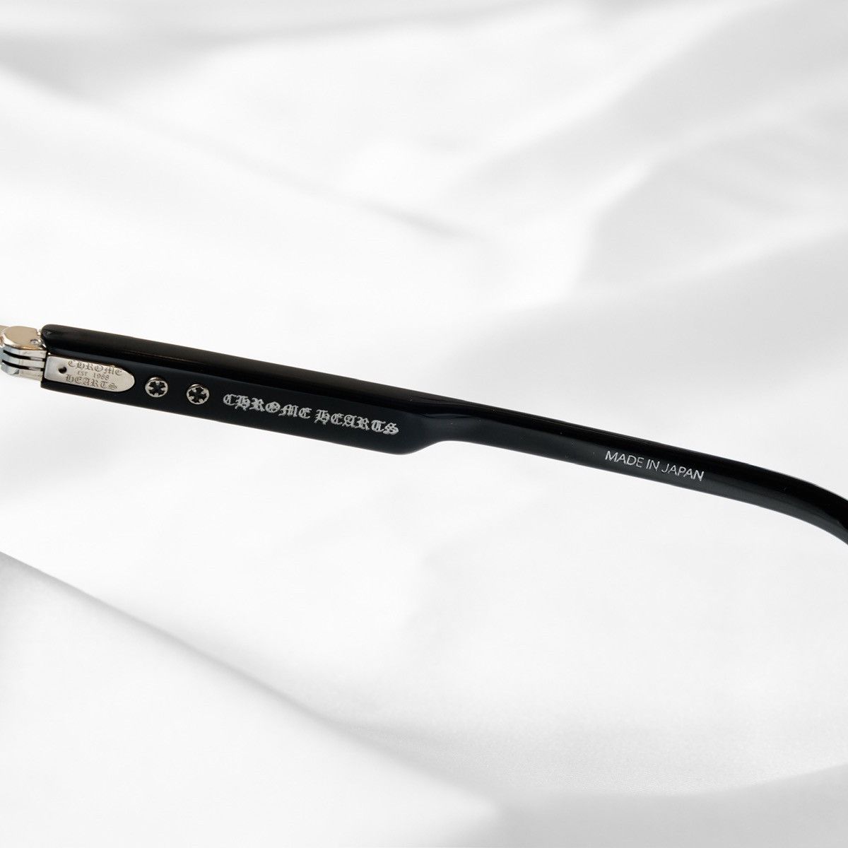 Chrome Hearts CHROME HEARTS DEEP I SHINY SILVER BLACK PLASTIC SUNGLASSES Size ONE SIZE - 4 Thumbnail