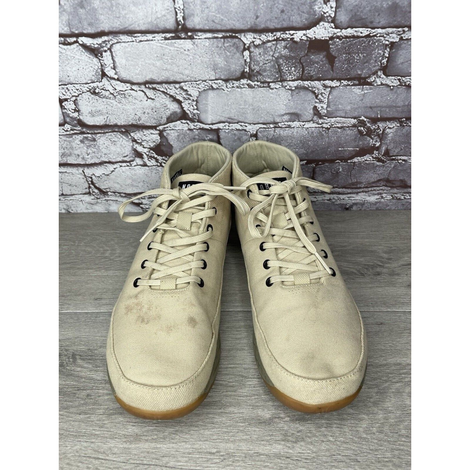 Other Nobull Mid Desert Trainer Canvas Beige Fabric Lace Up Sneake Size US 13 / EU 46 - 3 Thumbnail