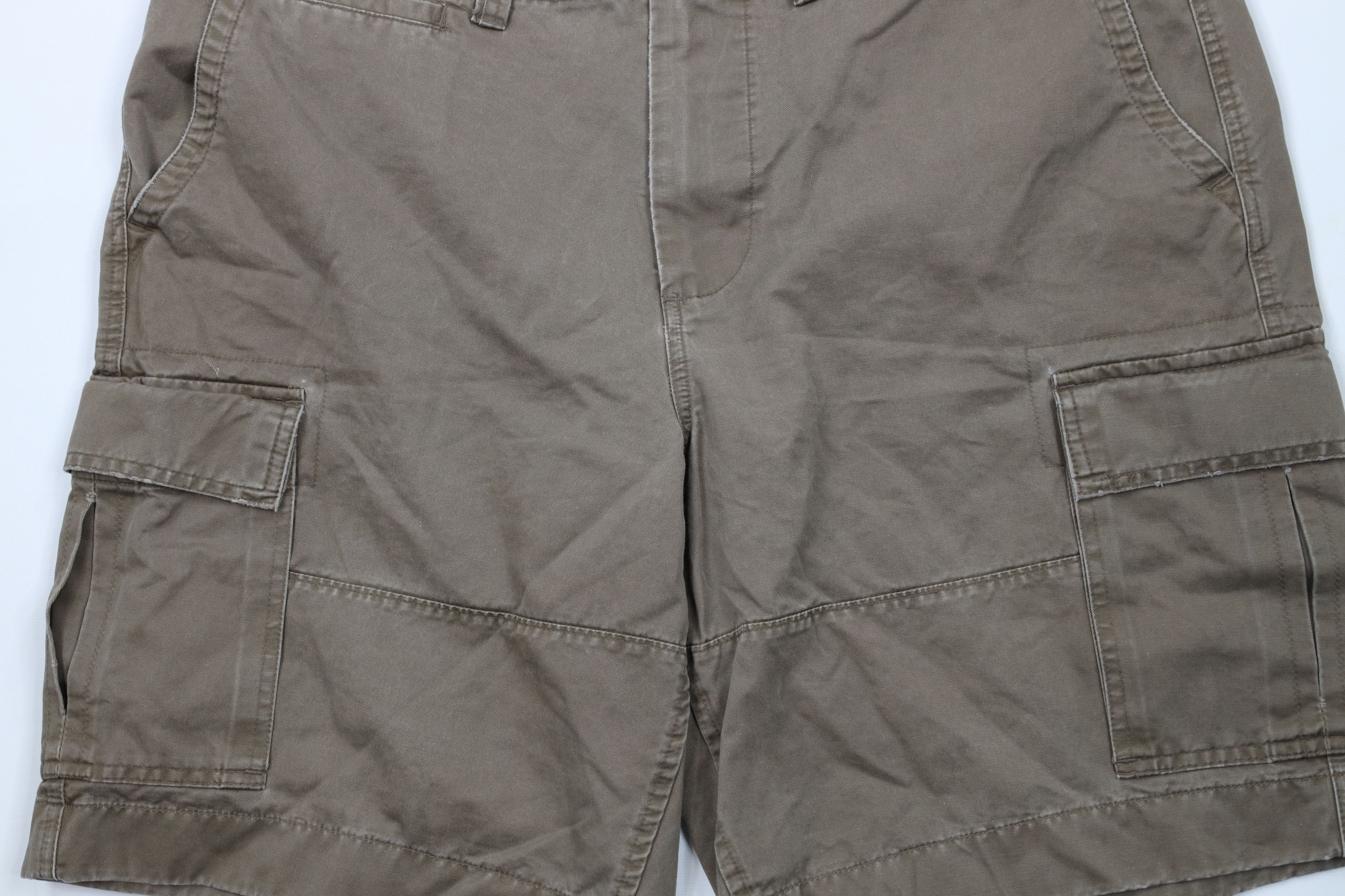 Gap × Vintage Vintage 90s Y2K Gap Relaxed Fit Cargo Shorts Brown Cotton Size US 38 / EU 54 - 3 Thumbnail