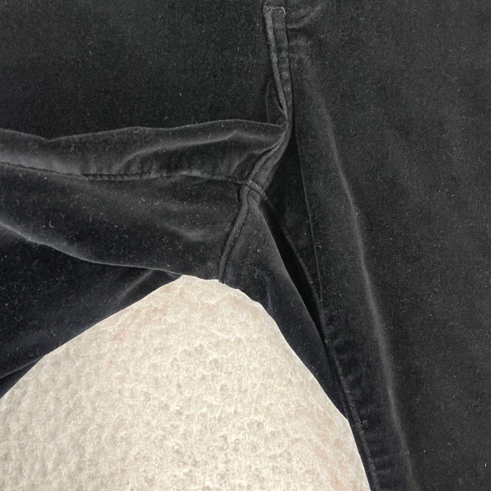 NYDJ NYDJ Black Soft Velour Skinny Leg Pants Womens Mid-Rise Petite 10 Size 32" / US 10 / IT 46 - 7 Thumbnail
