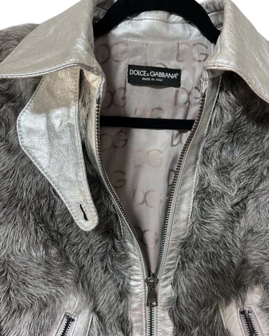 Dolce & Gabbana GOAT FUR LEATHER JACET Size XS / US 0-2 / IT 36-38 - 3 Thumbnail