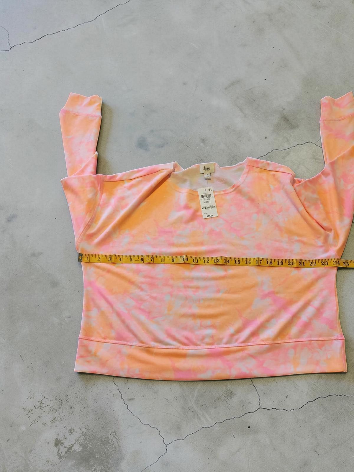 Jennifer Lopez Small Cozy Pink Tie-Dye Top by Jenni INTIMATES Size ONE SIZE - 6 Thumbnail