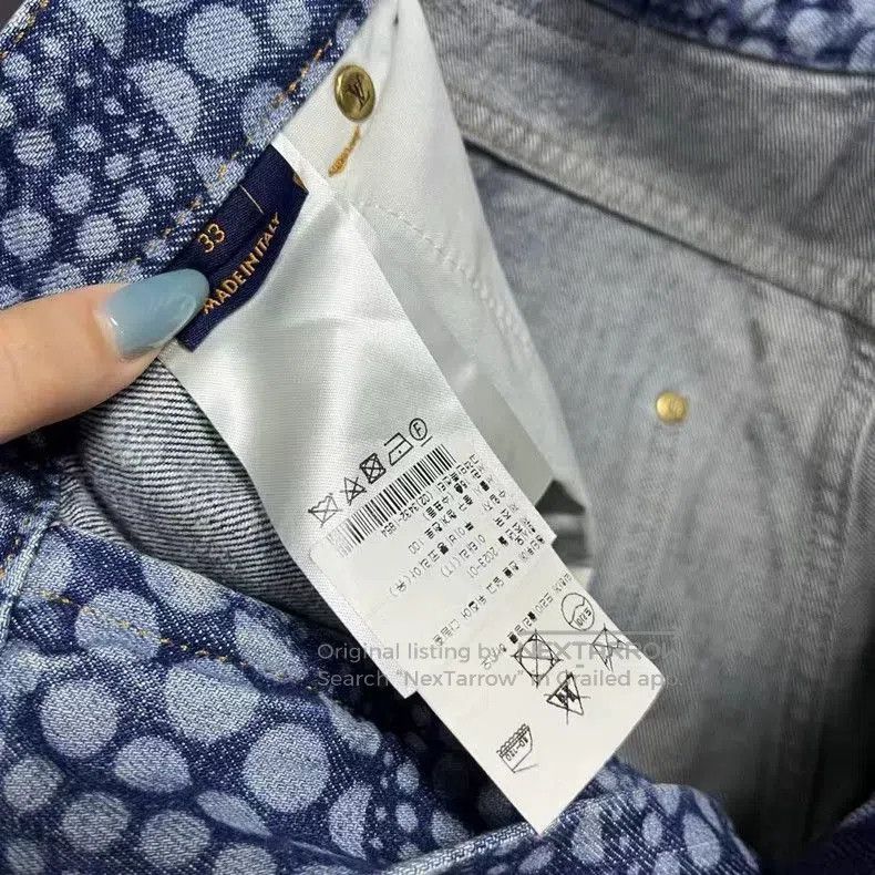 Louis Vuitton Louis Vuitton Blue Pumpkin Print Denim Jeans. Size US 33 - 4 Thumbnail