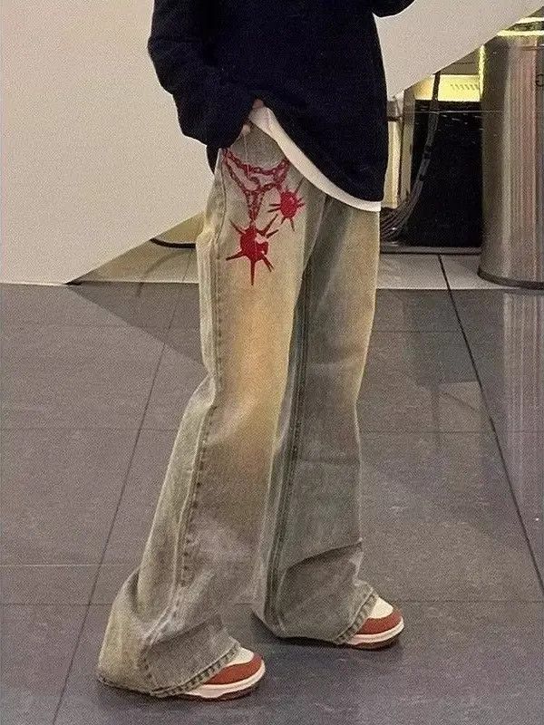 Japanese Brand × Jean Retro loose hip-hop high street jeans Size US 32 / EU 48 - 5 Thumbnail