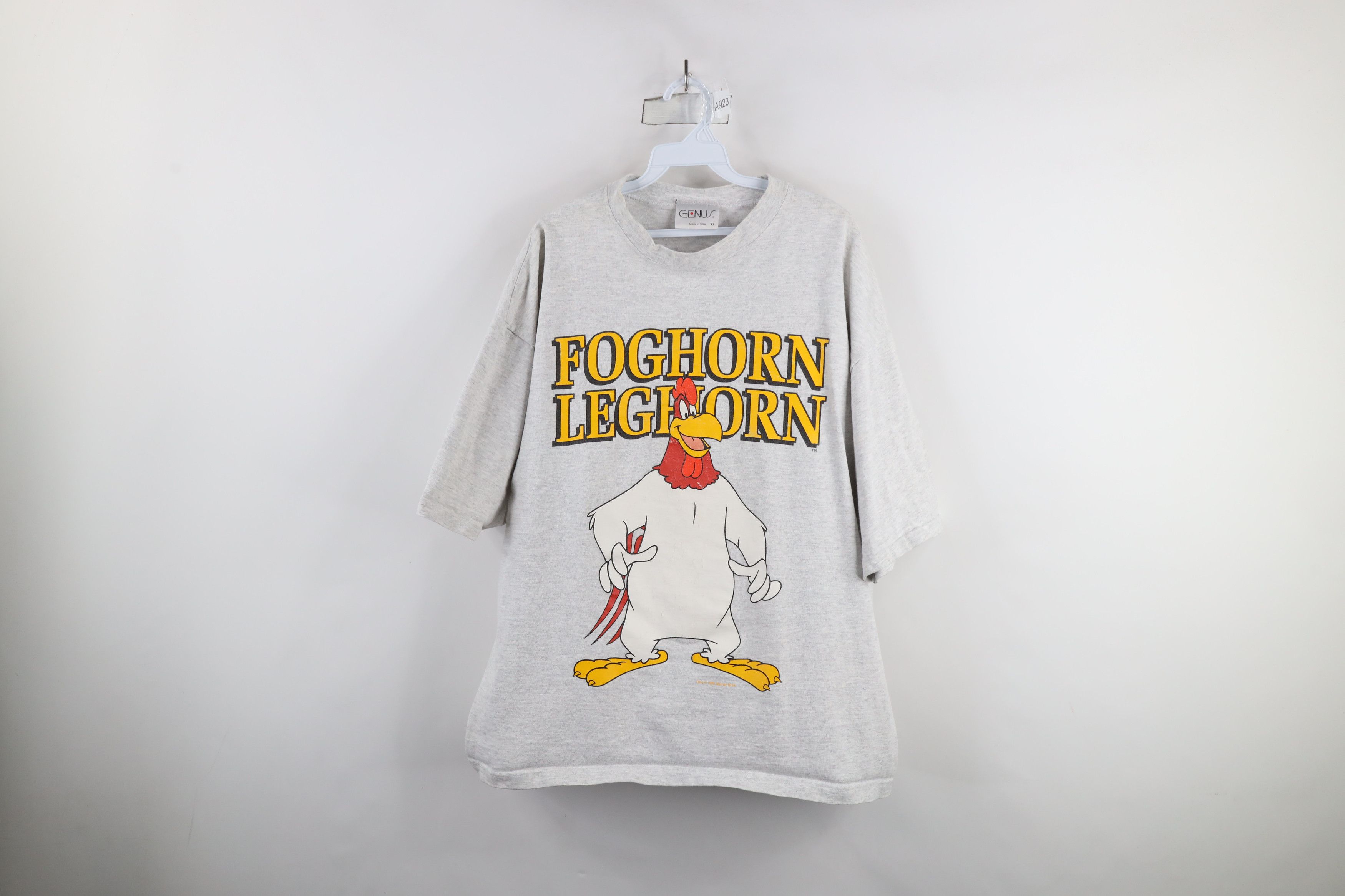 Vintage Vintage 90s Looney Tunes Foghorn Leghorn T-Shirt Gray USA Size US XL / EU 56 / 4 - 1 Thumbnail