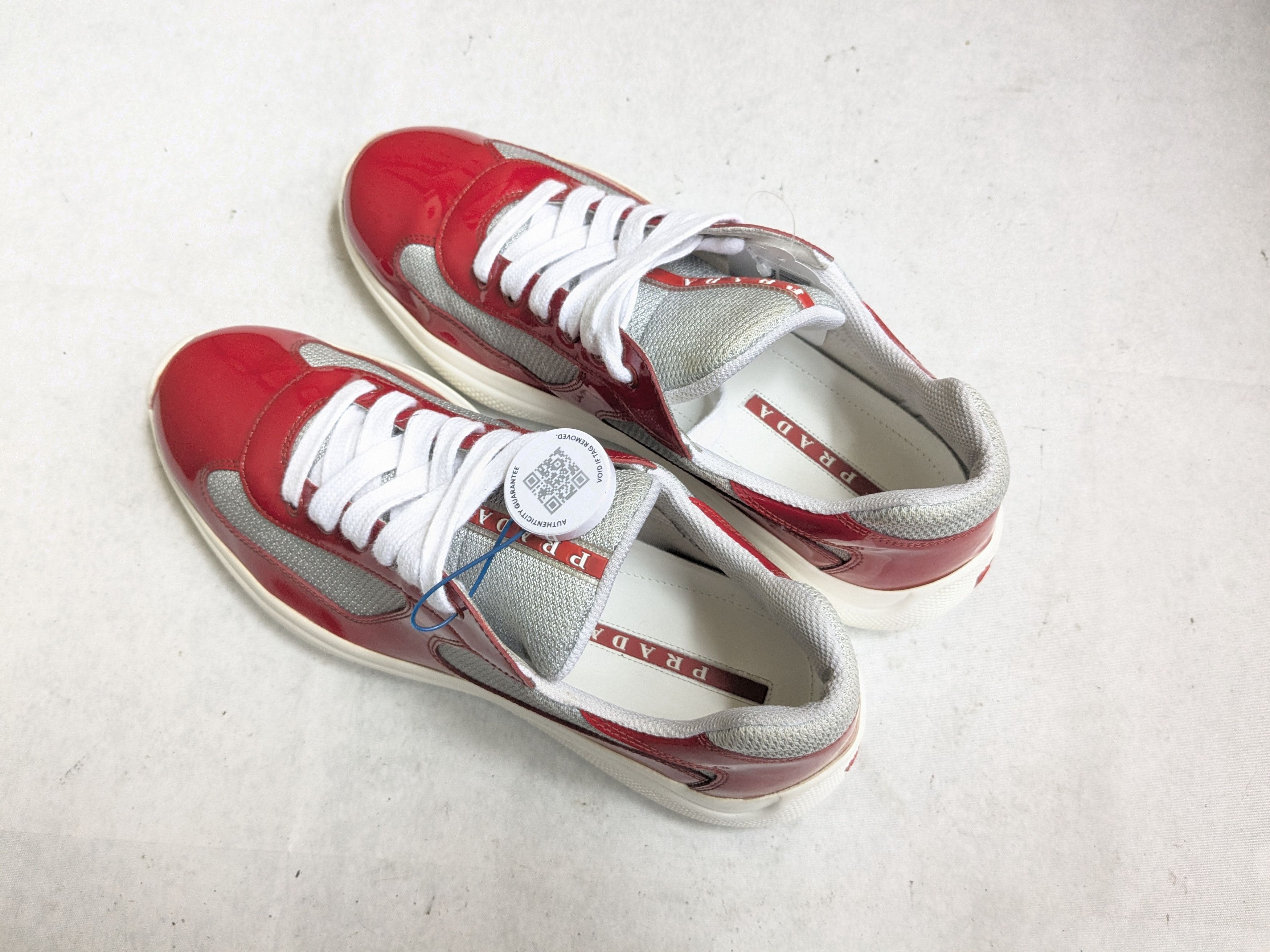 Prada Prada America's Cup Sneakers Red Patent Leather 10 Low Tops Size US 10 / EU 43 - 14 Thumbnail