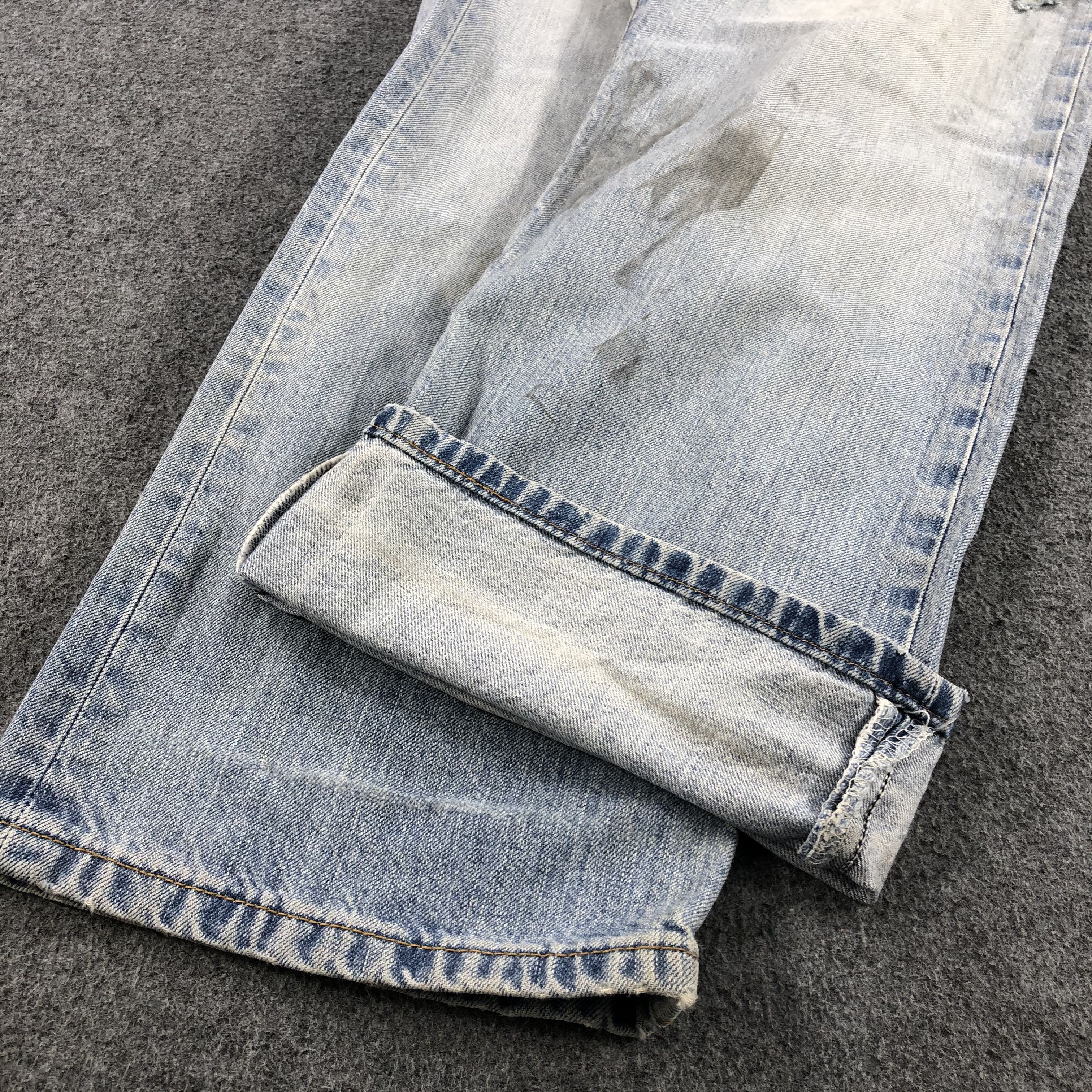 Levi's × Vintage 90s Vintage Ripped Light Wash Levis 501 Jeans-J1611 Size US 36 / EU 52 - 7 Thumbnail