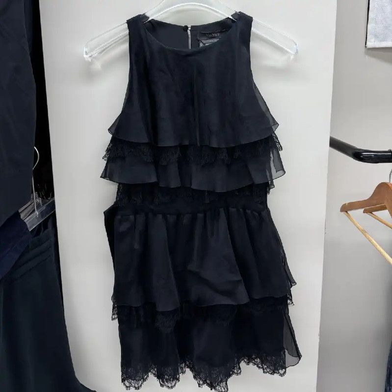 Max Mara MaxMara Black Layered Dress for Women 0089 Size S / US 4 / IT 40 - 1 Thumbnail