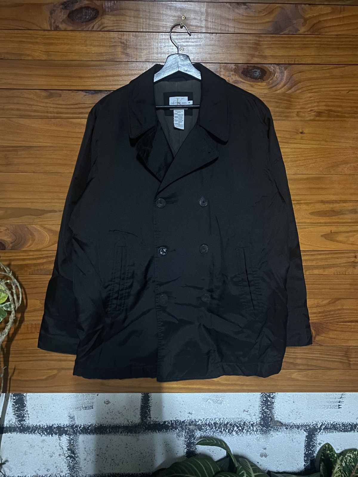 Calvin Klein Calvin Klein Jeans Black Double-Breasted Peacoat Minimalist Size US M / EU 48-50 / 2 - 3 Thumbnail