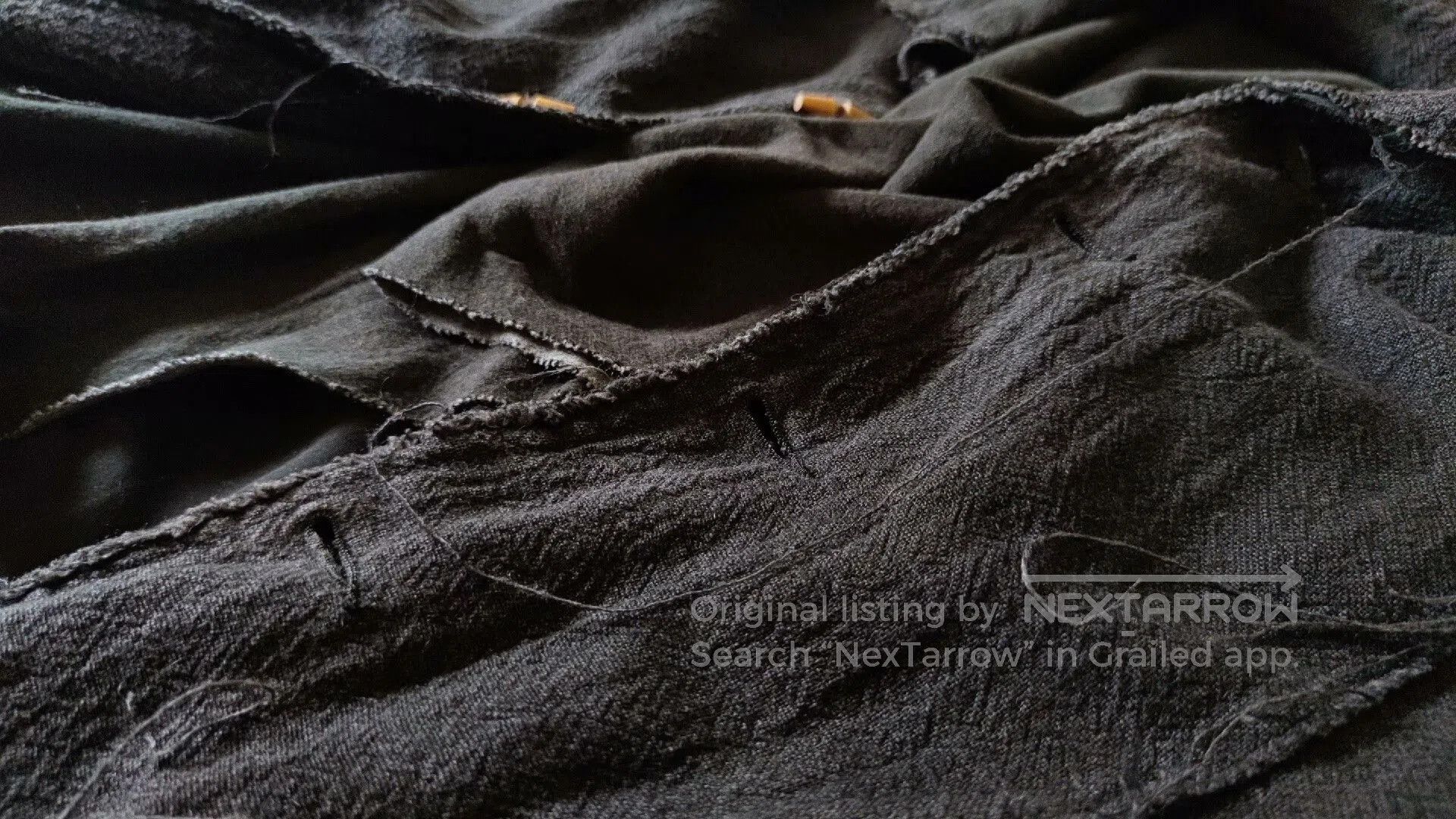 Ziggy Chen Japanese Camiera Cotton Linen Destroyed Jacket. Size US S / EU 44-46 / 1 - 2 Thumbnail