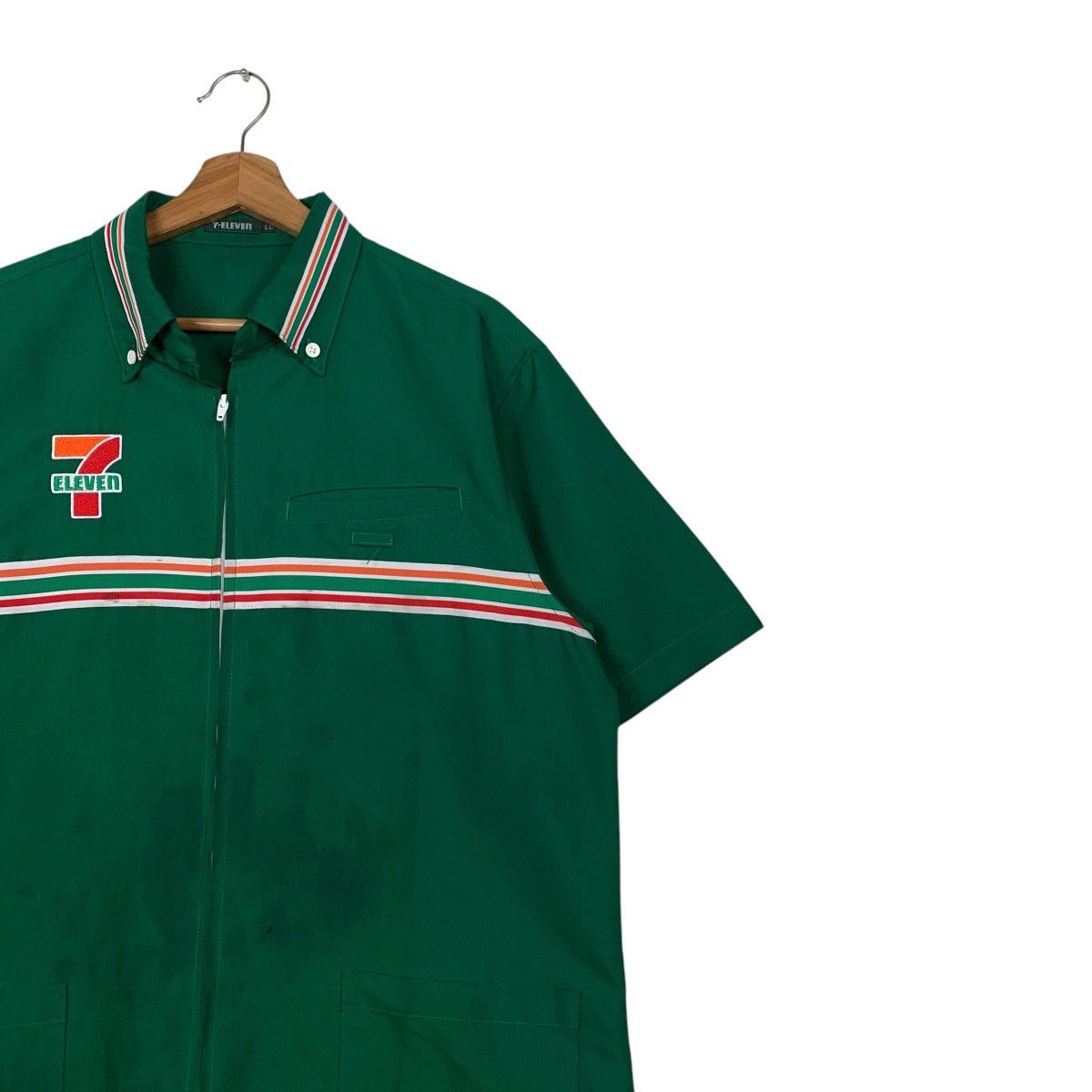 Vintage 7-ELEVEN Big Logo Green Worker Uniform Jacket #2365-C106 Size US L / EU 52-54 / 3 - 5 Thumbnail