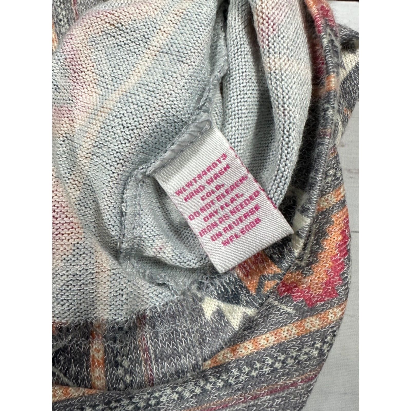 Vintage Panhandle Womens Hoodie Top Size S Gray Southwestern Print Pocket Drawstring Size S / US 4 / IT 40 - 7 Thumbnail