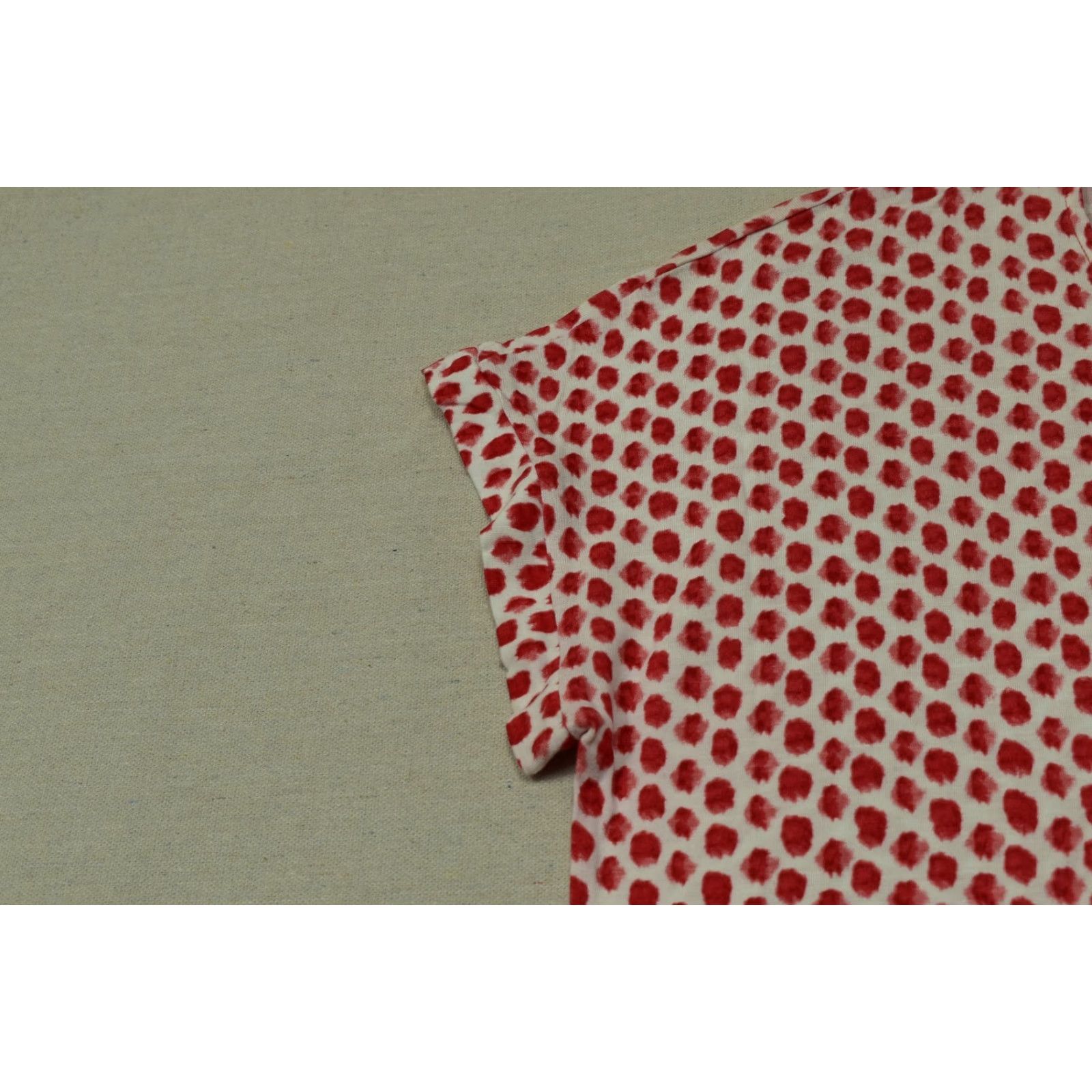 Vintage Chico's Blouse Shirt Short Sleeve Red White Dotted Button Back Rayon Size 2 Womens Regular, Casual, Summer, Spring Size XS / US 0-2 / IT 36-38 - 5 Thumbnail