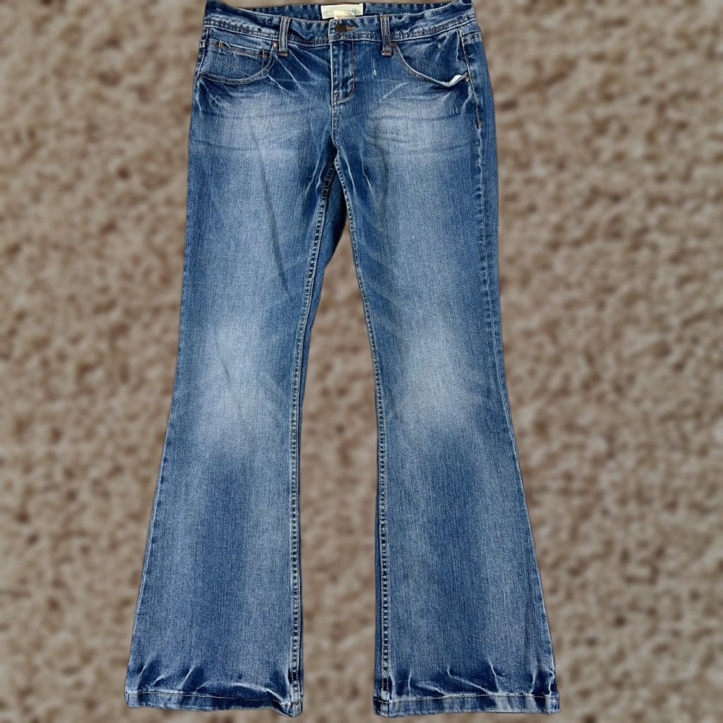 Vintage Maurices Womens Jeans Bootcut Denim Blue 7 Regular 5-Pocket Embroidered Western Cotton Blend Stretch Vintage No Size 28" / US 6 / IT 42 - 1 Thumbnail