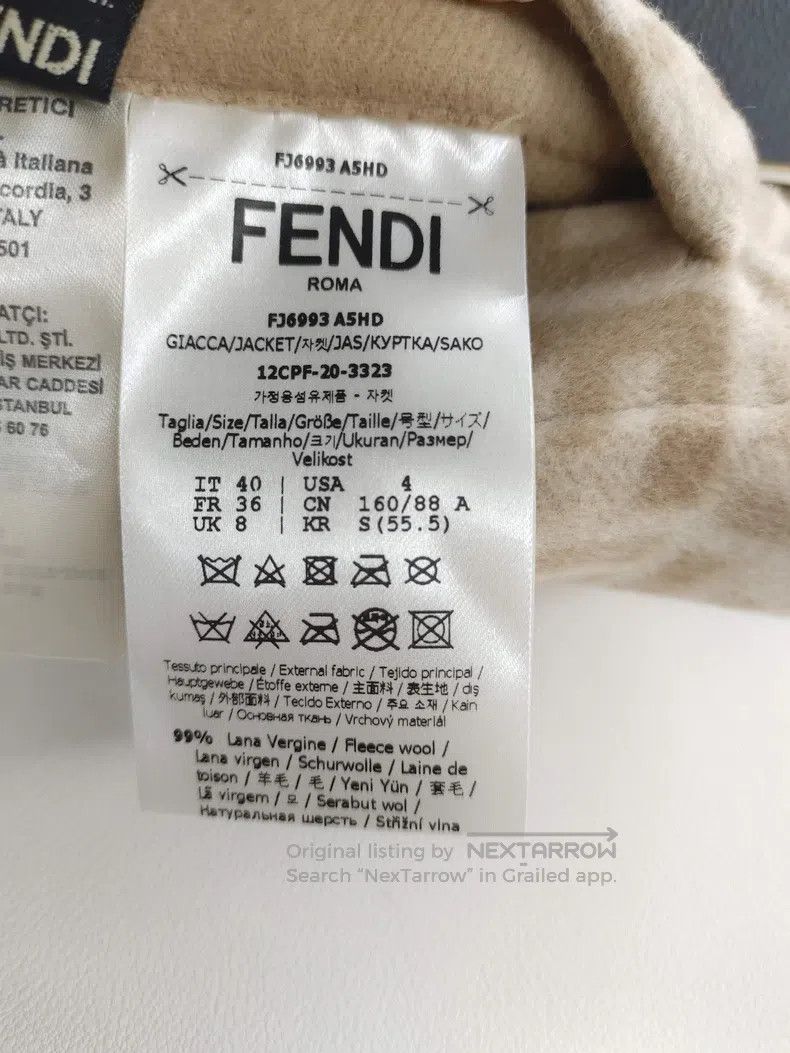 Fendi Fendi Double-Sided Monogram Patch Leather Zip Jacket Size XS / US 0-2 / IT 36-38 - 4 Thumbnail