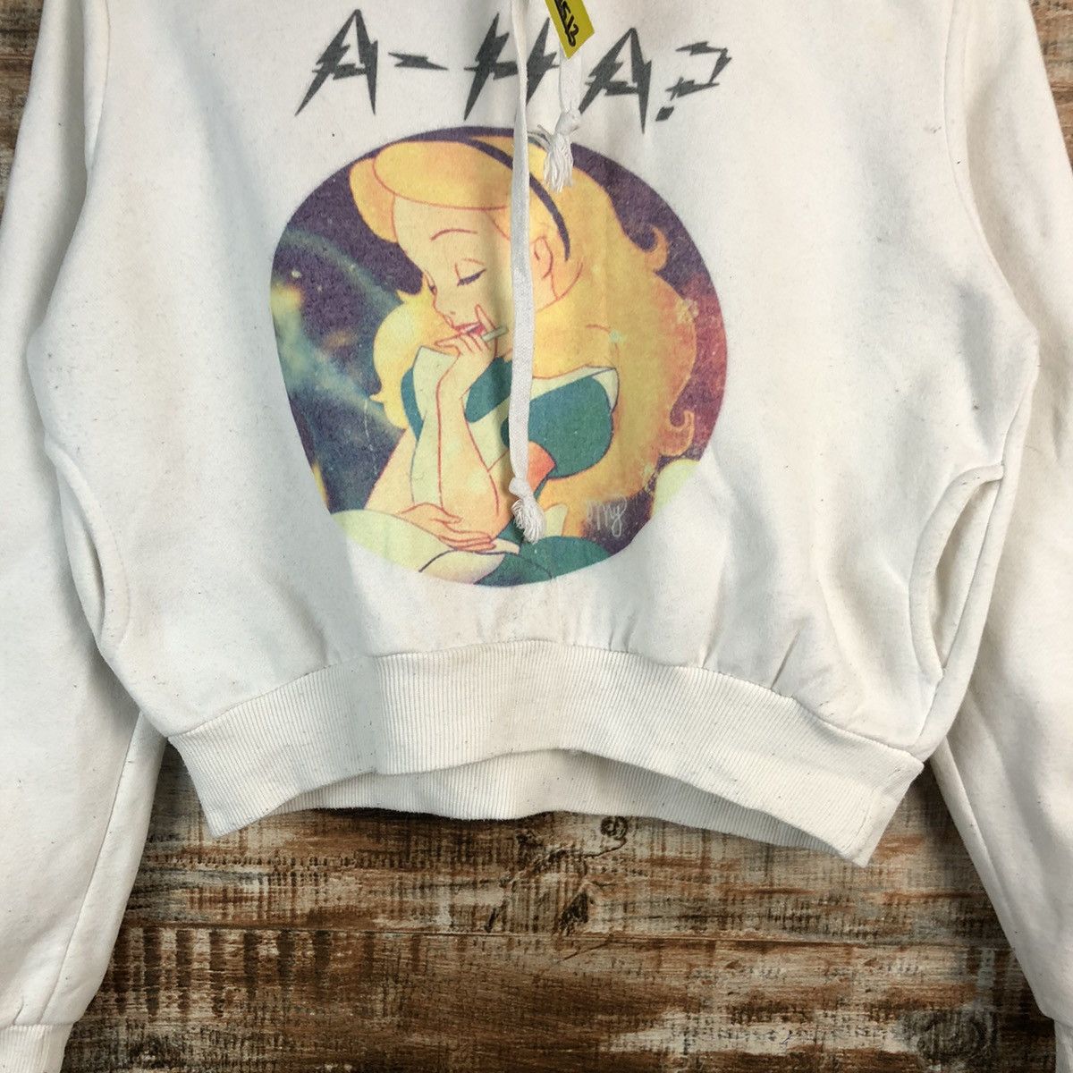 Japanese Brand DL Alice In Wonderland Darkweb A-HA croptop Hoodie #A2513 Size S / US 4 / IT 40 - 6 Thumbnail