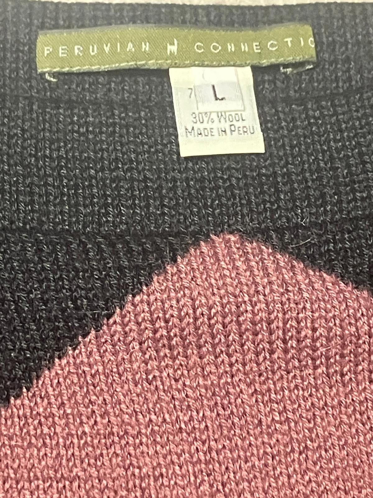 Other Peruvian Baby Alpaca Wool Knit Skirt Geometric L Size 36" / US 14 / IT 50 - 7 Thumbnail