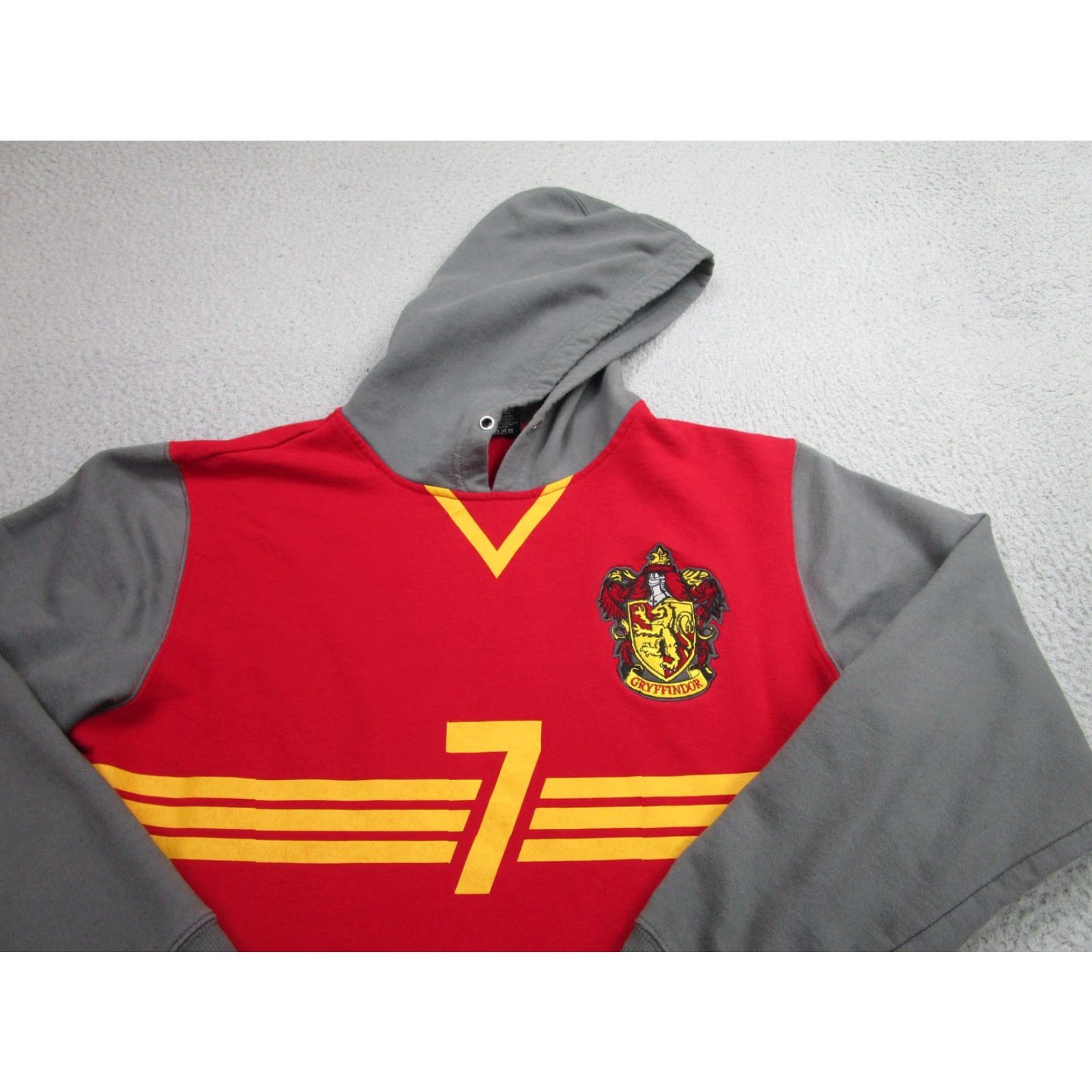 Vintage Harry Potter Gryffindor Hoodie Mens Large Red Gray Quidditch Number 7 Sweatshirt Size US L / EU 52-54 / 3 - 2 Thumbnail