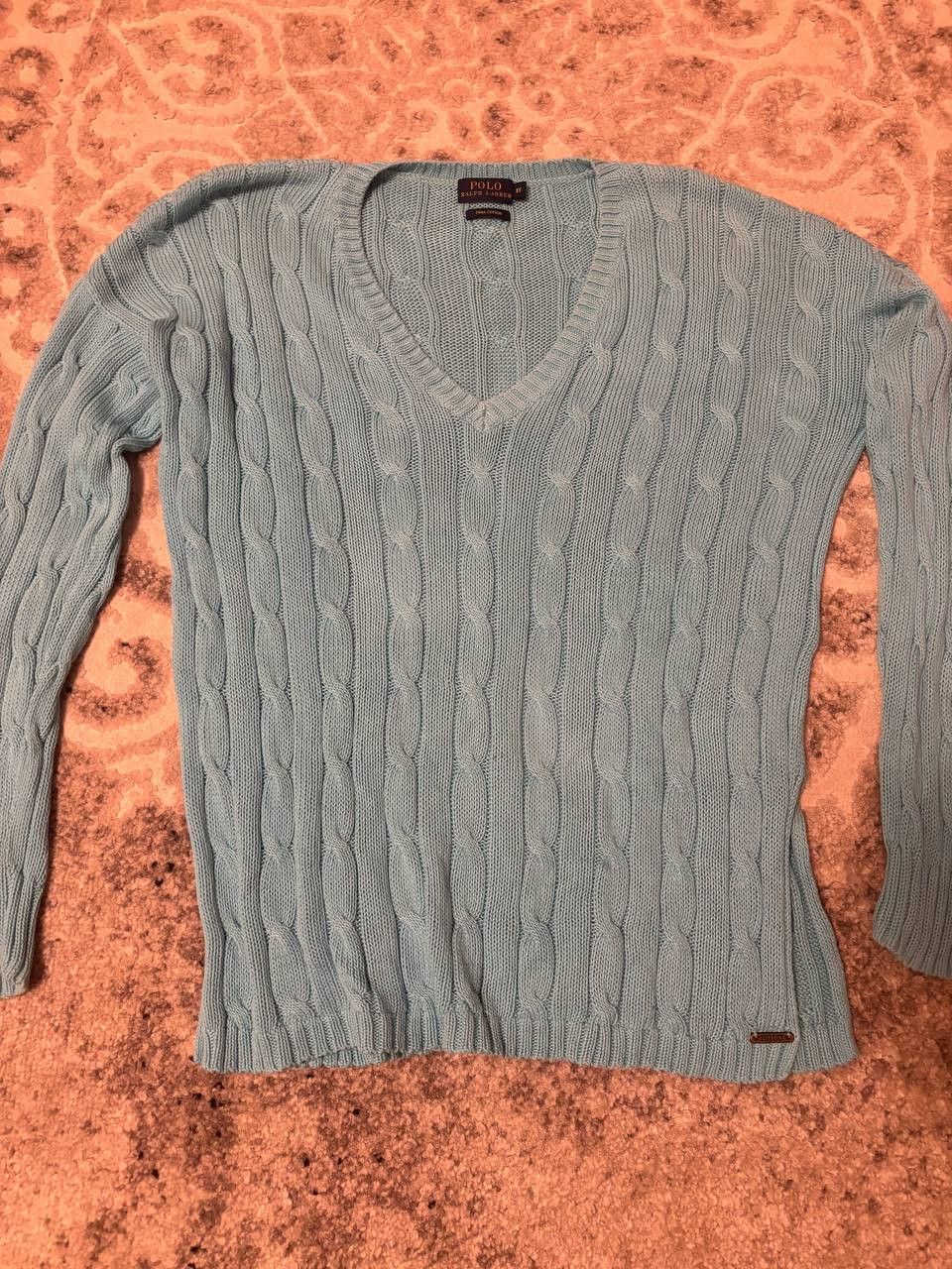 Polo Ralph Lauren Polo Ralph Lauren Women's sweater turquoise, chunky knit Size XS / US 0-2 / IT 36-38 - 3 Thumbnail