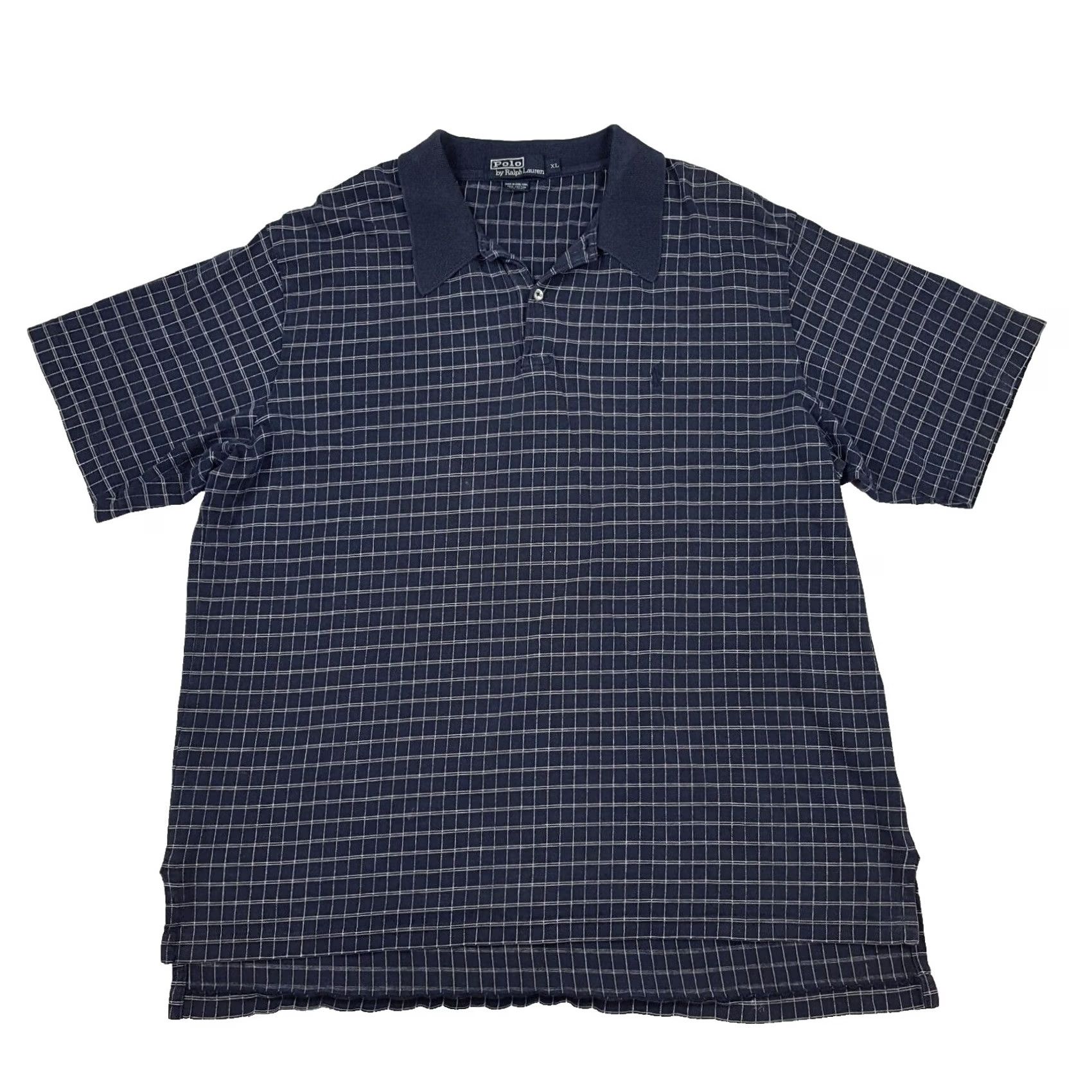 Polo Ralph Lauren VINTAGE Polo Ralph Lauren Polo Shirt Blue Check XL Collared Shirt Men Beach Casual Sports 90s Grunge Preppy Tennis Golf Skate Polo Shirt Size US XL / EU 56 / 4 - 2 Thumbnail