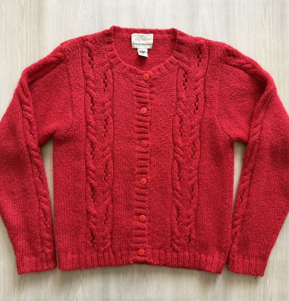 Vintage Vintage Susan Bristol Cardigan Sweater Cable Fisherman Sz S Size S / US 4 / IT 40 - 2 Thumbnail