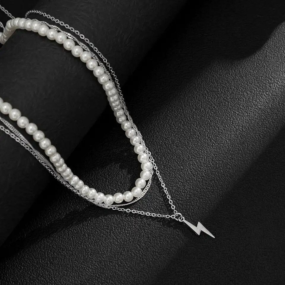 Jewelry Layered Chains with Lightning Pendant necklace Size ONE SIZE - 3 Thumbnail