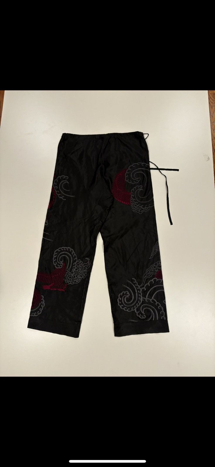 Gucci SS2001 Runway Silk Karate Pants w/ Dragon Embroidery Size US 32 / EU 48 - 2 Thumbnail