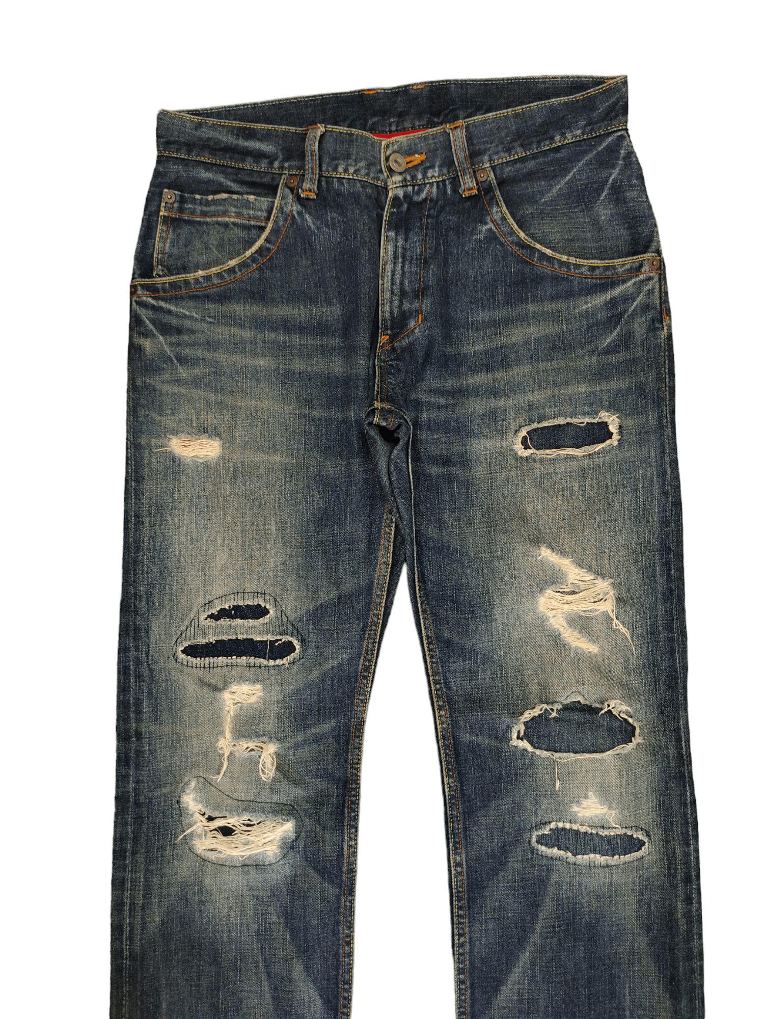 Kapital Vintage Y2k Takeo Kikuchi Repaired Jeans Undercover Style Size US 32 / EU 48 - 2 Thumbnail